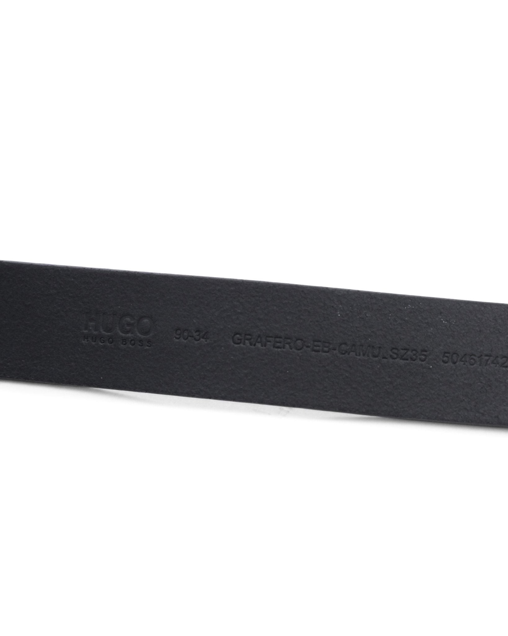Hugo Boss Black Leather Belt 50461742 - Premium Cowhide Designer Belt - Style Queenz