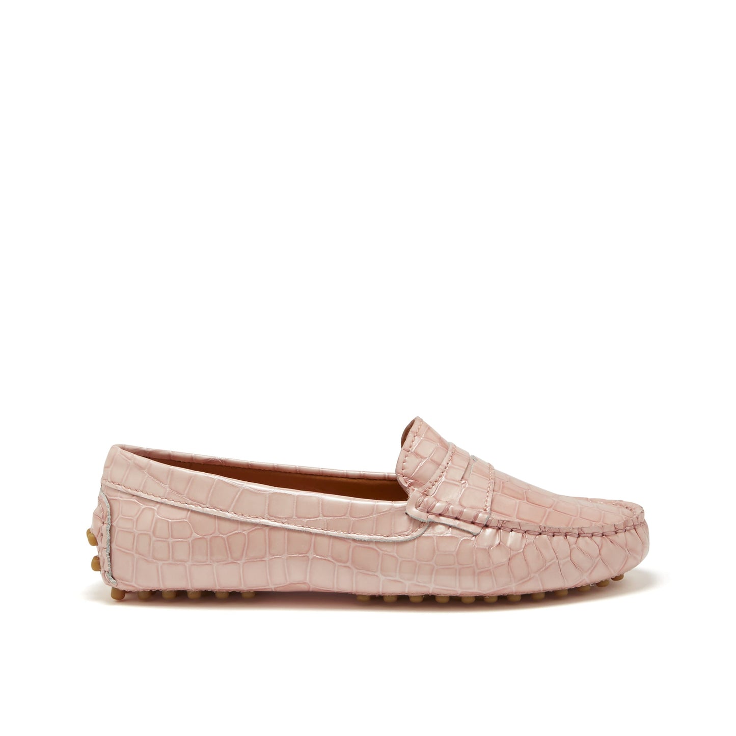 Women's Powder Pink Patent Leather Loafers