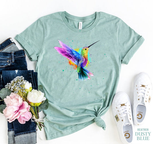 Hummingbird T-Shirt - Premium Nature Bird Lover Tee for Women - Style Queenz