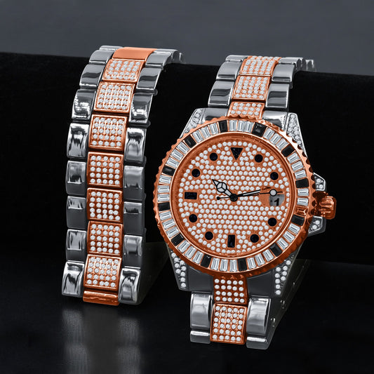 Interstellar Watch Set - Luxury Bling Master Watch with Japan Quartz Movement - Style Queenz