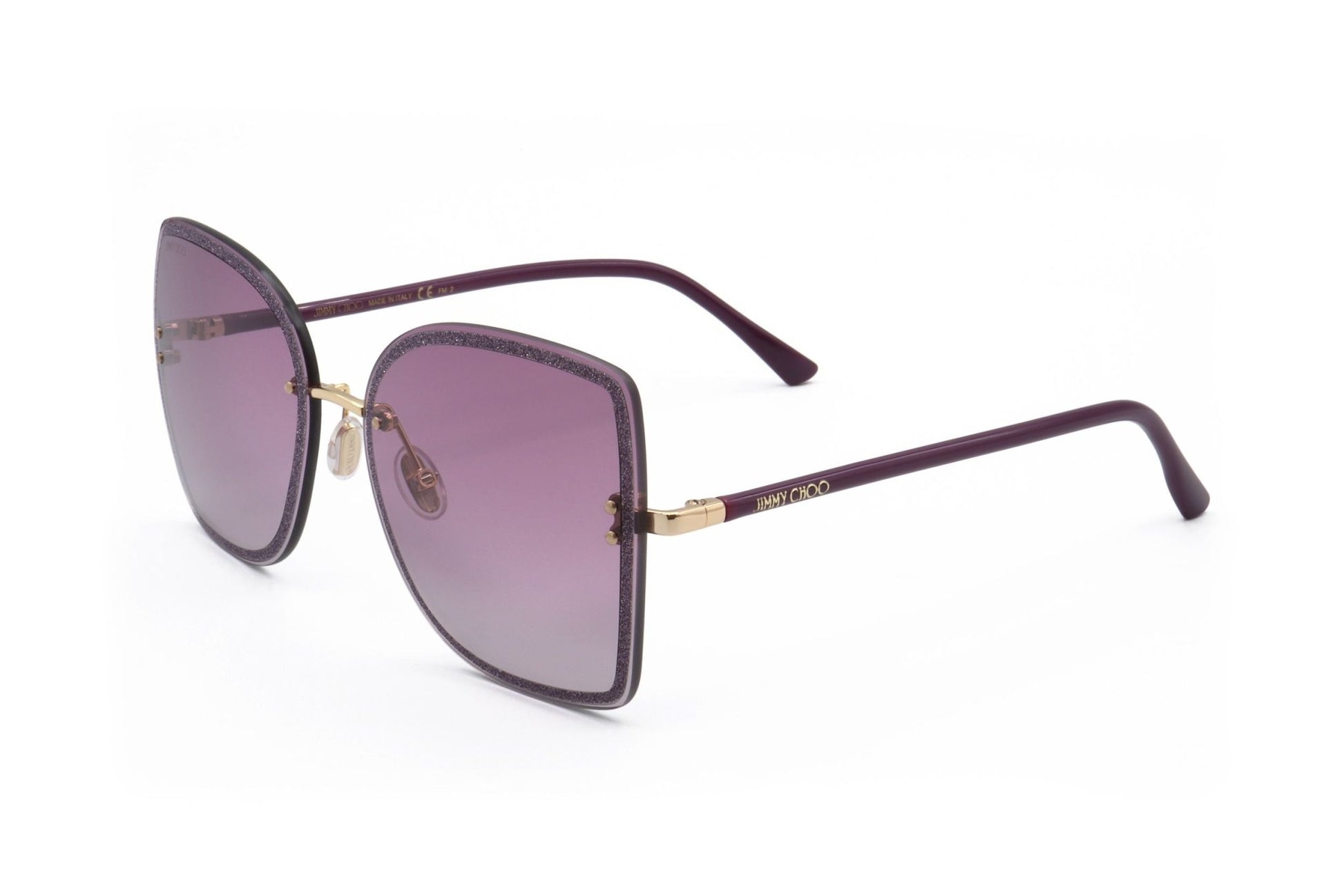 Jimmy Choo LETI/S Gold Plum Designer Sunglasses - Women's Luxury Eyewear - Style Queenz