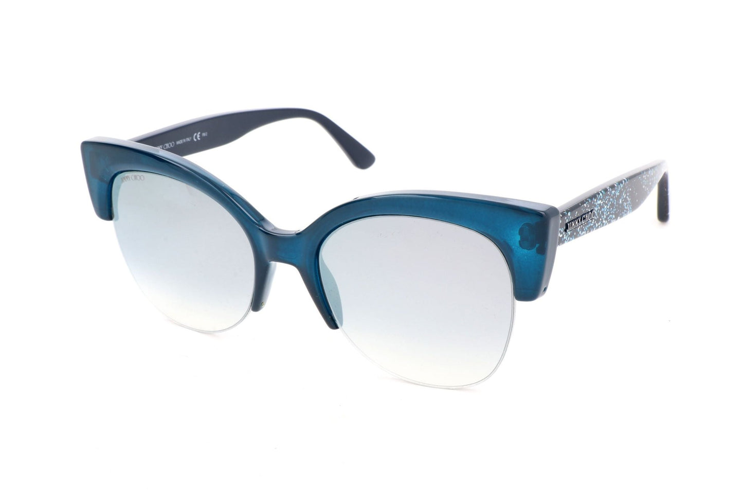 Jimmy Choo PRIYA Blue Glitter Sunglasses - Designer Women's Eyewear - Style Queenz