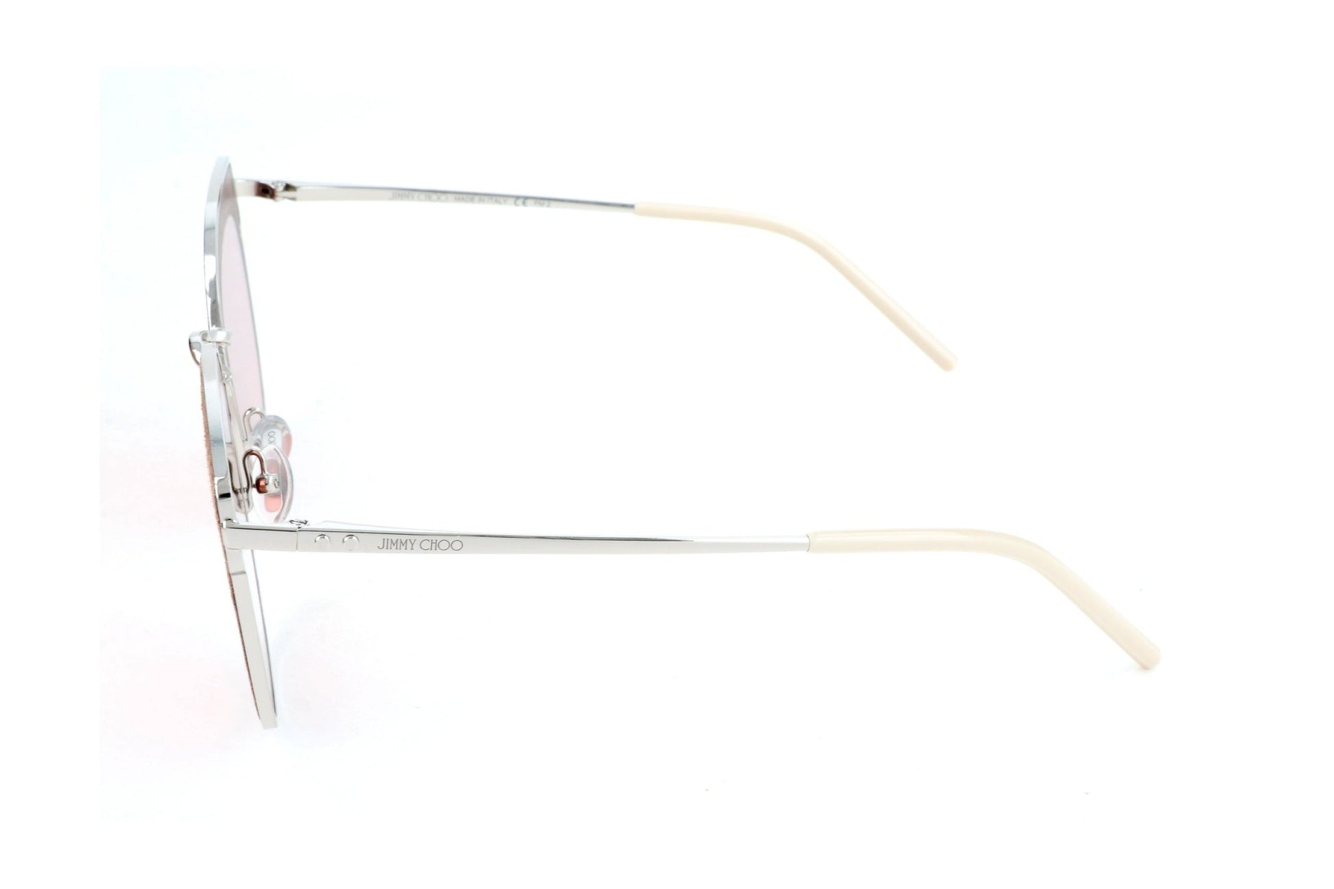 Jimmy Choo Women's Silver Beige Sunglasses NILE S - Italian Designer Metal Eyewear - Style Queenz