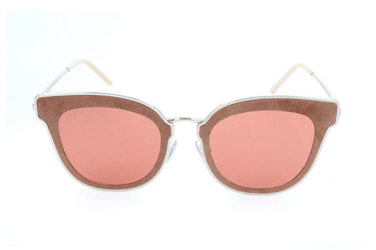 Jimmy Choo Women's Silver Beige Sunglasses NILE S - Italian Designer Metal Eyewear - Style Queenz