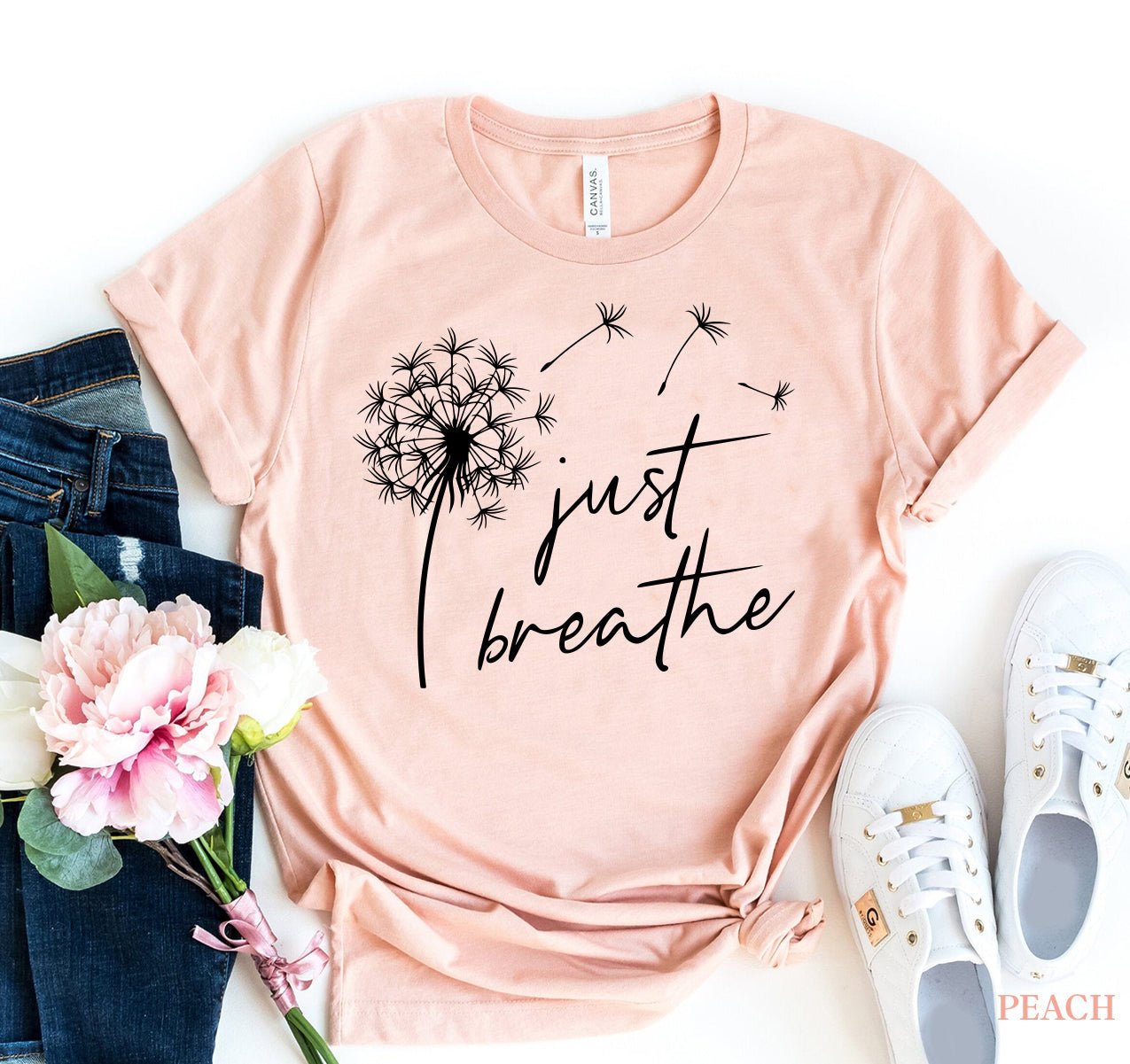 Just Breathe T-Shirt - Premium Yoga Meditation Tee for Women - Style Queenz