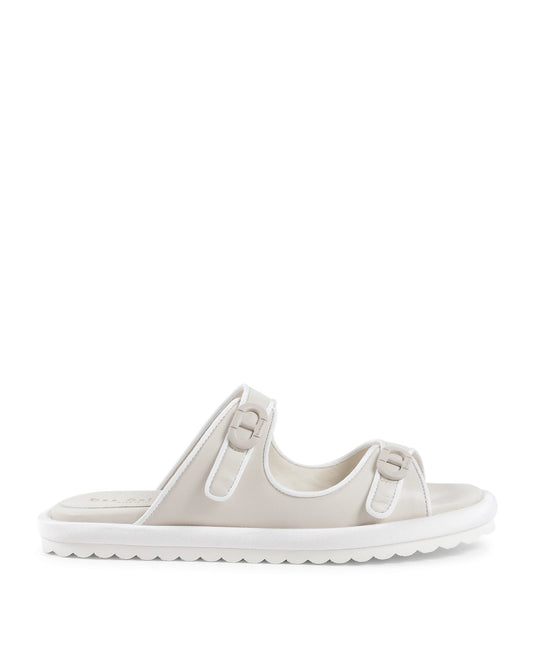 Kandy Flat Sandal Cream - Italian Leather Women's Summer Sandals - Style Queenz