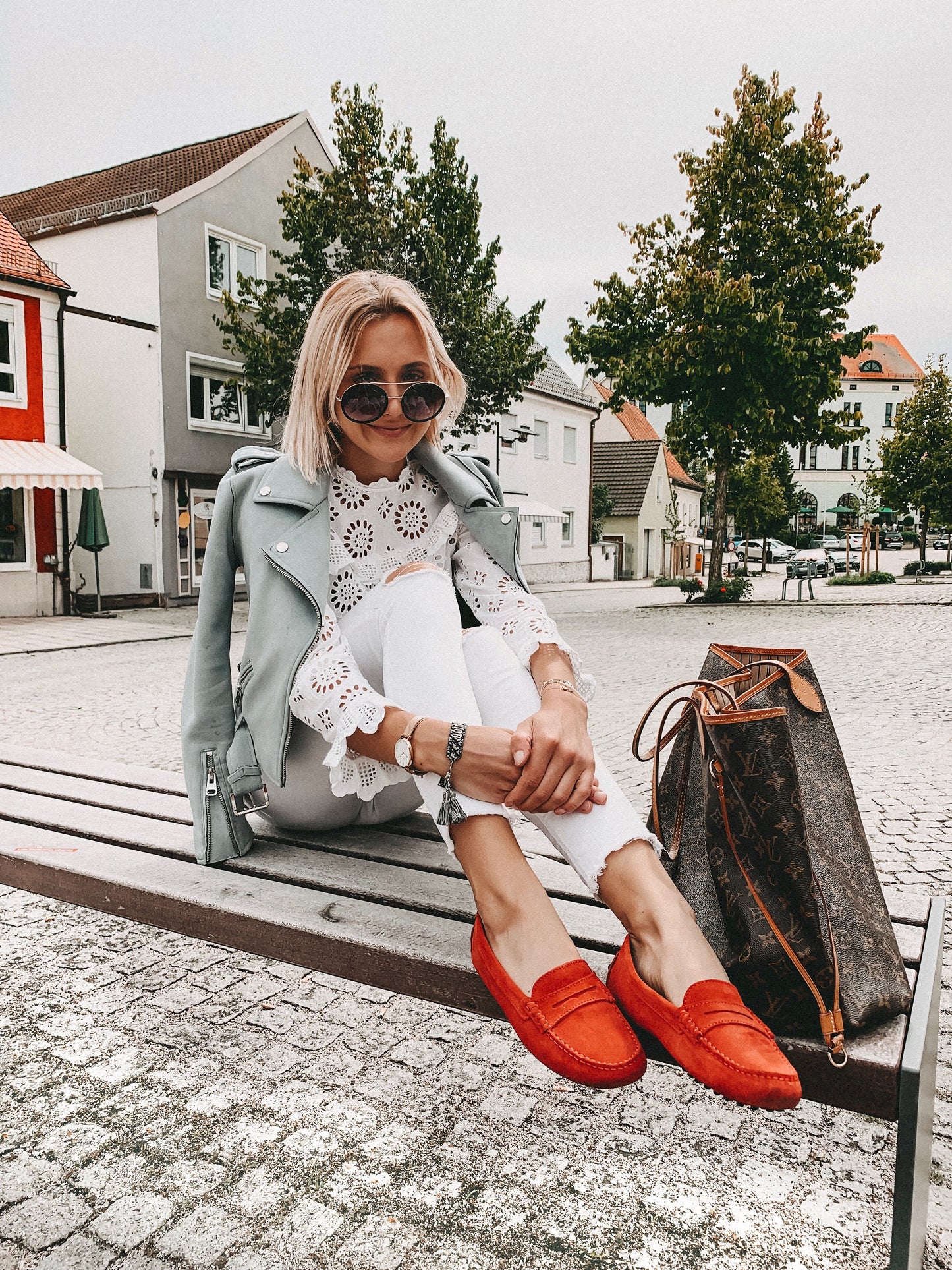 Women's Red Suede Penny Driving Loafers