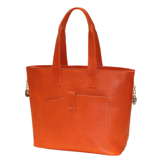 Leather Solar Bag - Italian Handmade Tote Bag in Premium Leather - Style Queenz