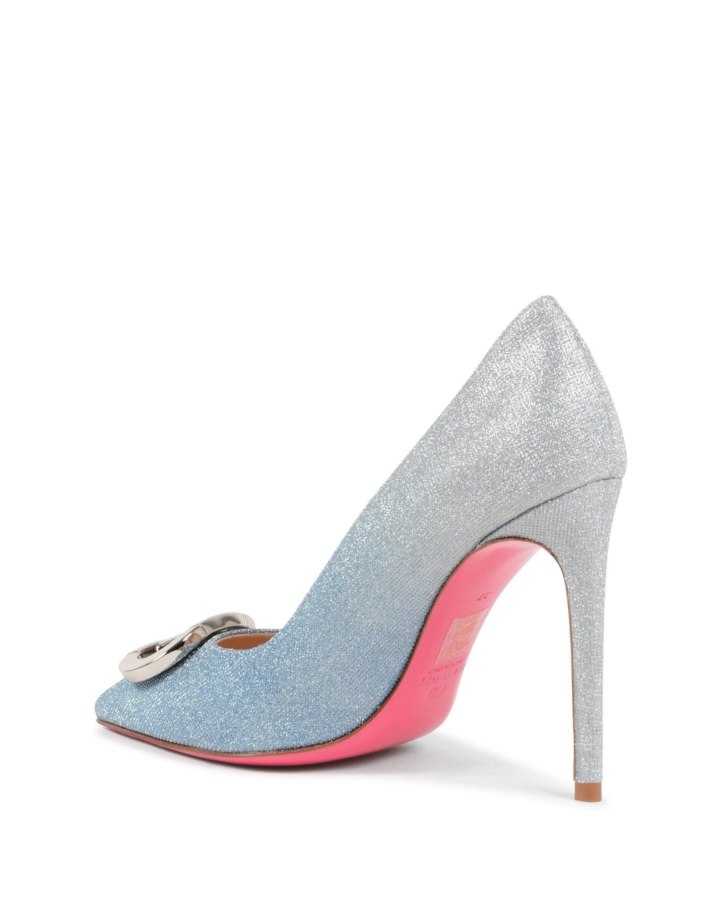 Logo Fairy Pump Light Blue Glitter - Italian Designer High Heels - Style Queenz