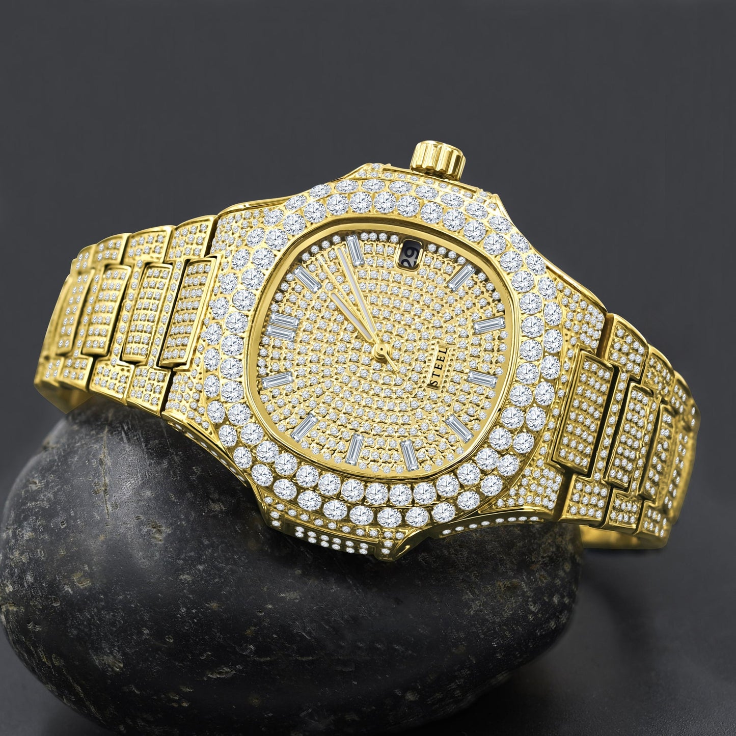 LORD Steel Crystal Watch - Luxury Bling Timepiece with Japan Movement - Style Queenz