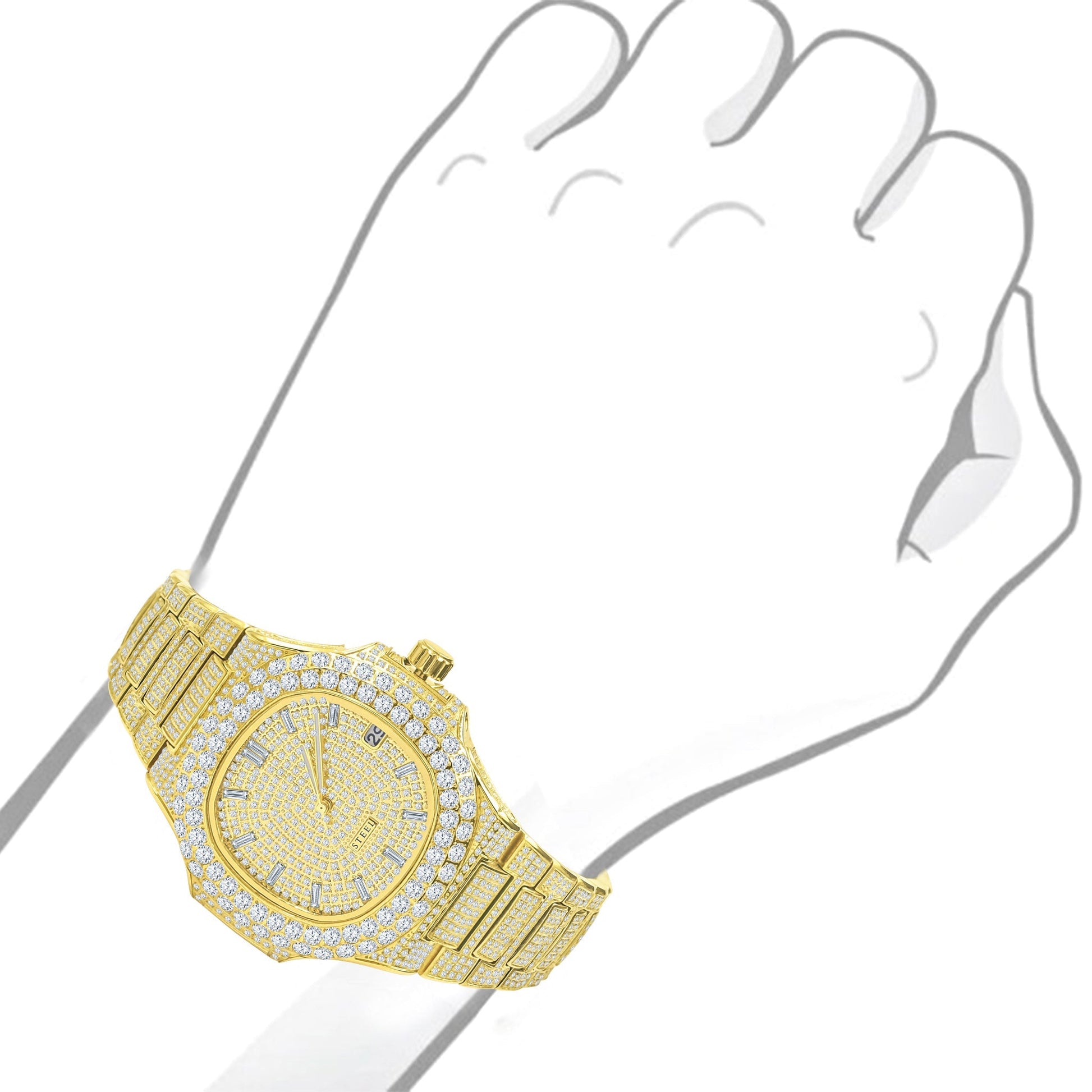 LORD Steel Crystal Watch - Luxury Bling Timepiece with Japan Movement - Style Queenz
