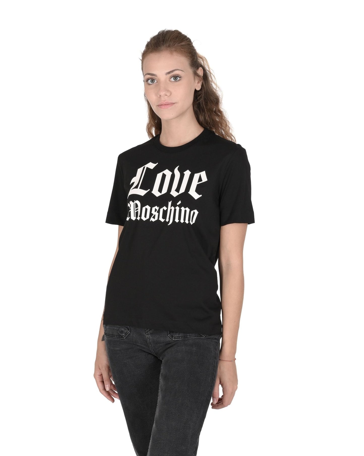 Love Moschino Women's Black Cotton T-Shirt - Designer Premium Tee - Style Queenz