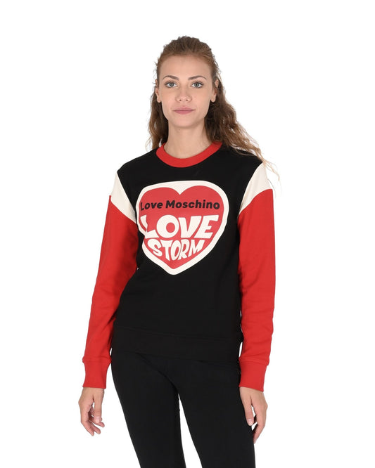 Love Moschino Women's Multicolor Cotton Sweatshirt - Designer Pullover - Style Queenz