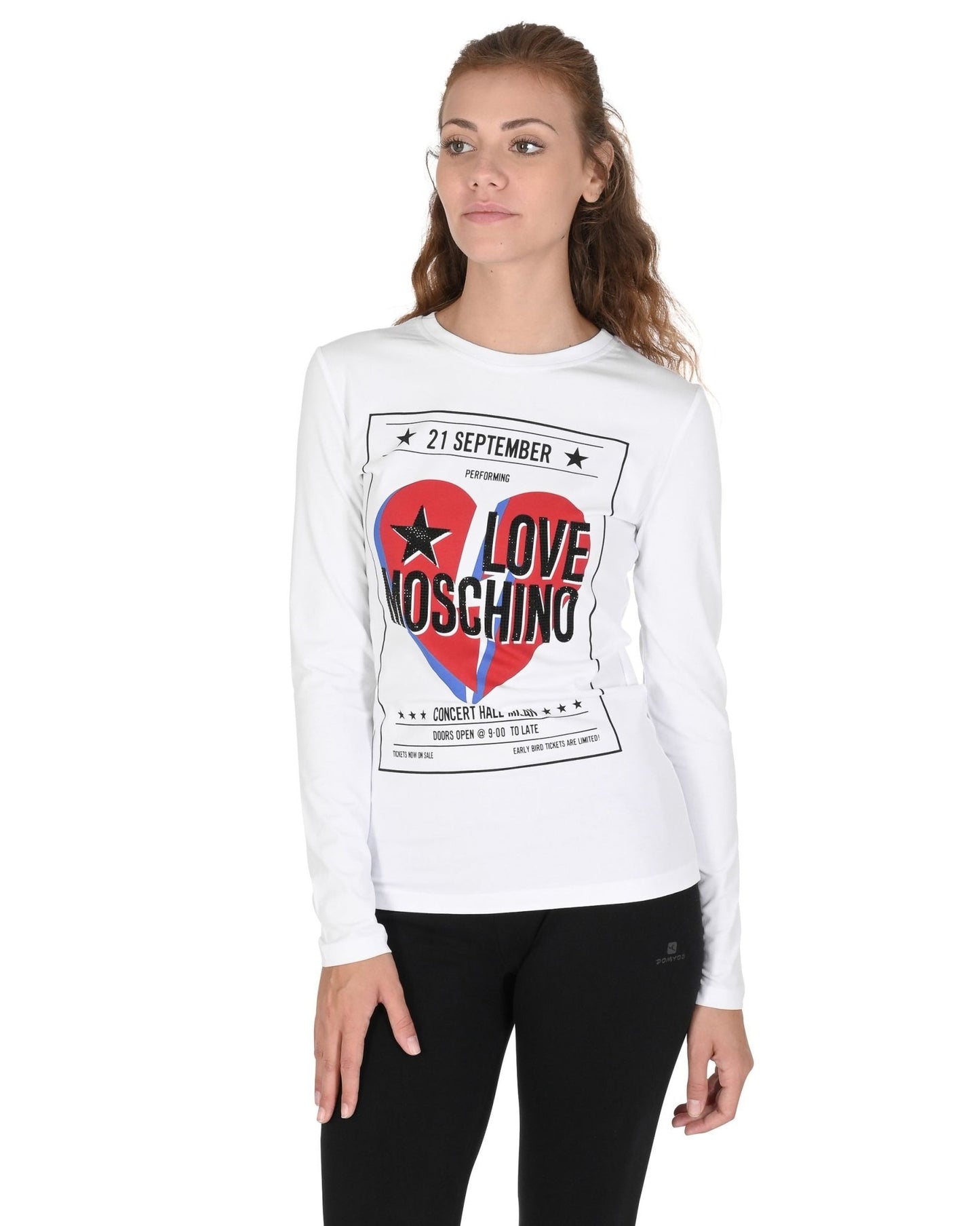 Love Moschino Women's White Cotton Sweatshirt - Designer Optical White - Style Queenz