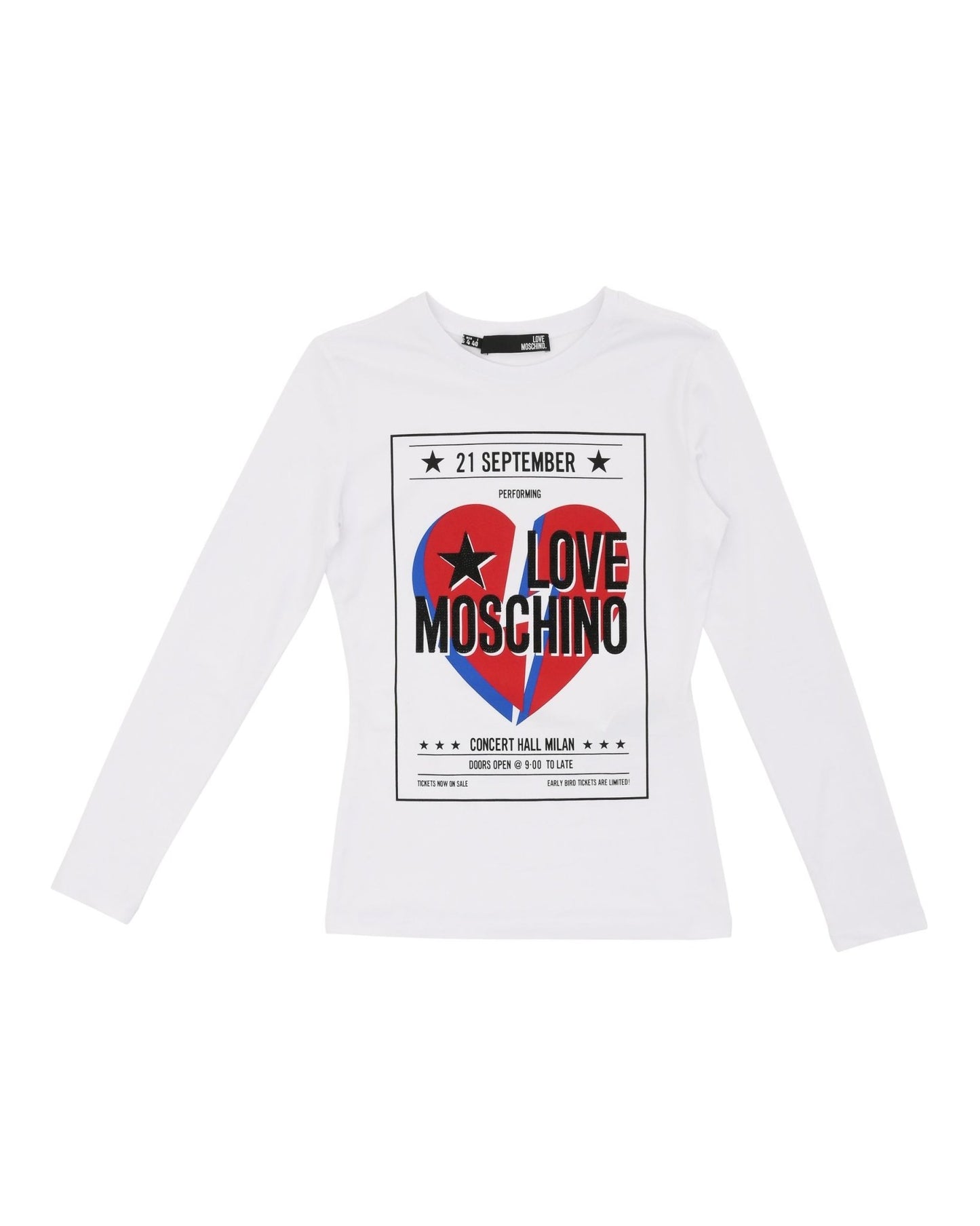 Love Moschino Women's White Cotton Sweatshirt - Designer Optical White - Style Queenz