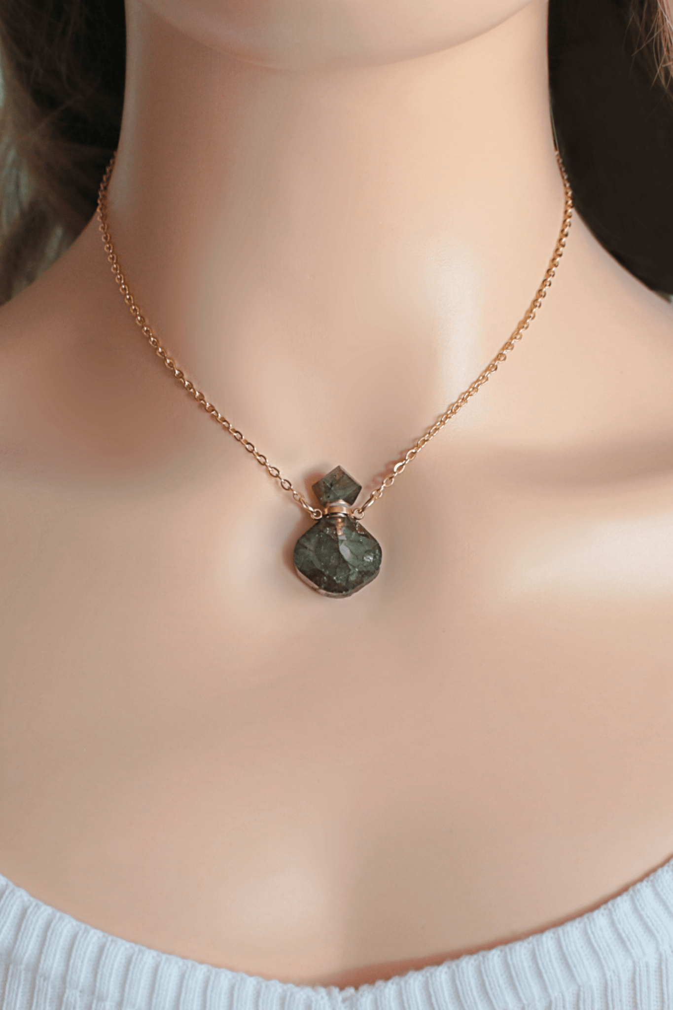 Luxury Mini Crystals Bottles | 24 Karats Natural Crystals Necklaces - Style Queenz