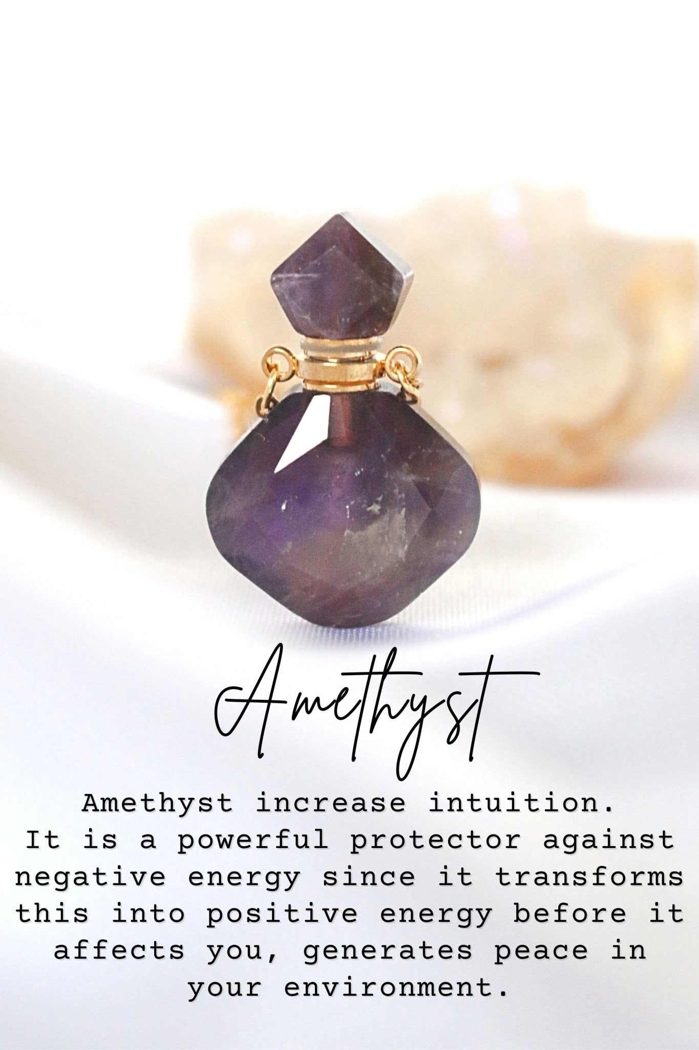 Luxury Mini Crystals Bottles | 24 Karats Natural Crystals Necklaces - Style Queenz