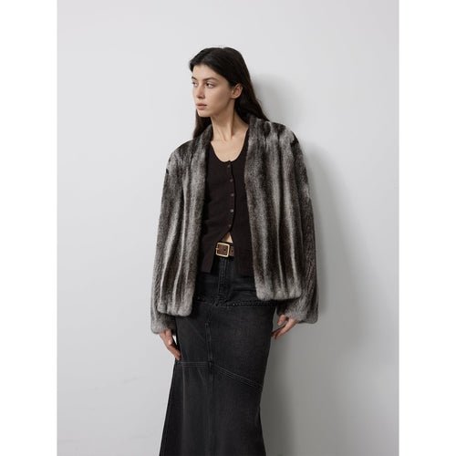 Luxury Star Rain Mink Coat - V - Neck Full Draw Collector's Edition | Premium Velvet Mink - Style Queenz