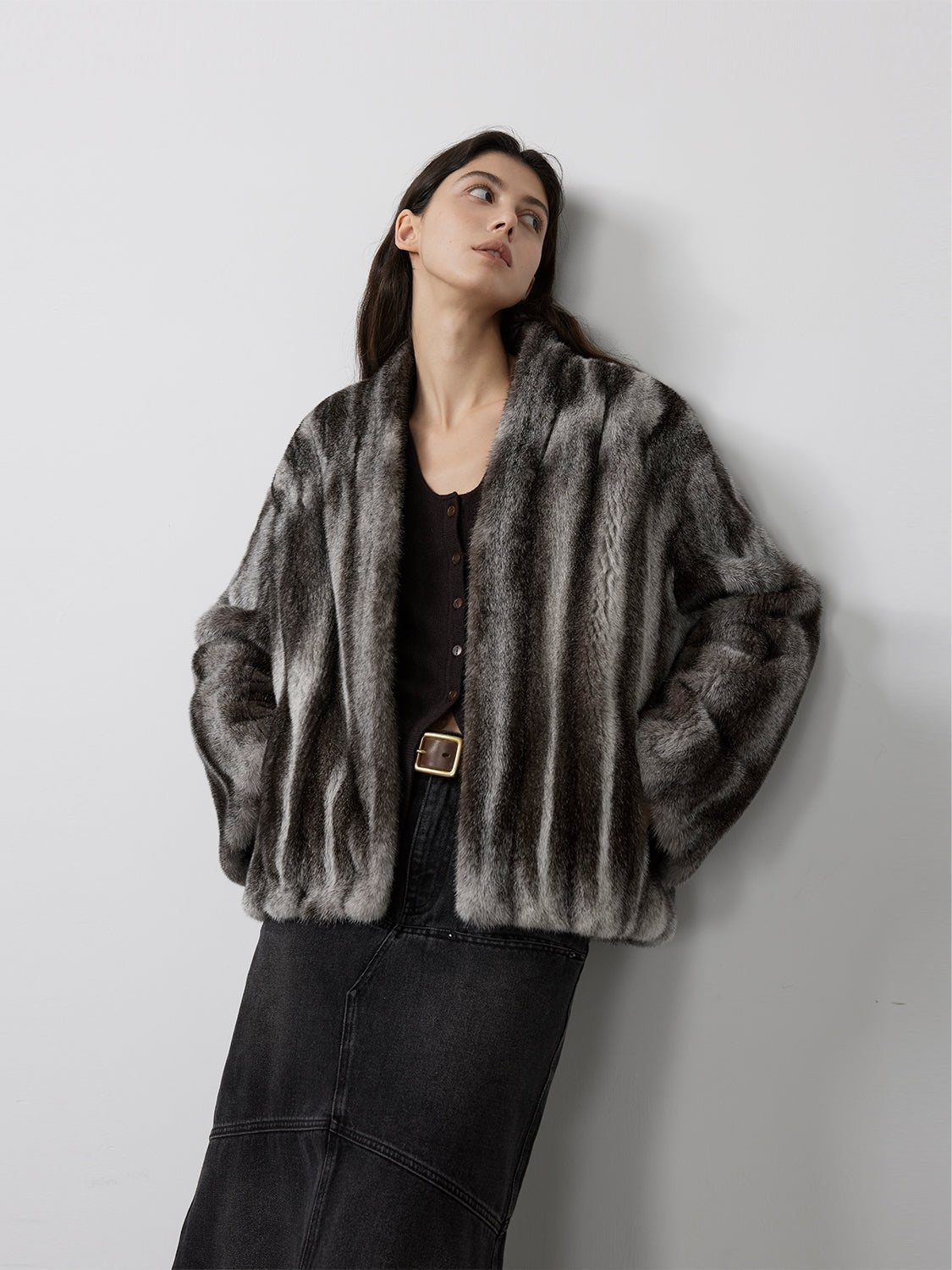 Luxury Star Rain Mink Coat - V - Neck Full Draw Collector's Edition | Premium Velvet Mink - Style Queenz