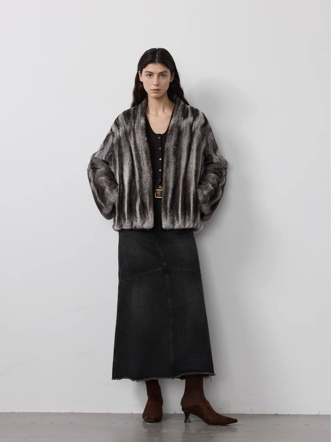 Luxury Star Rain Mink Coat - V - Neck Full Draw Collector's Edition | Premium Velvet Mink - Style Queenz