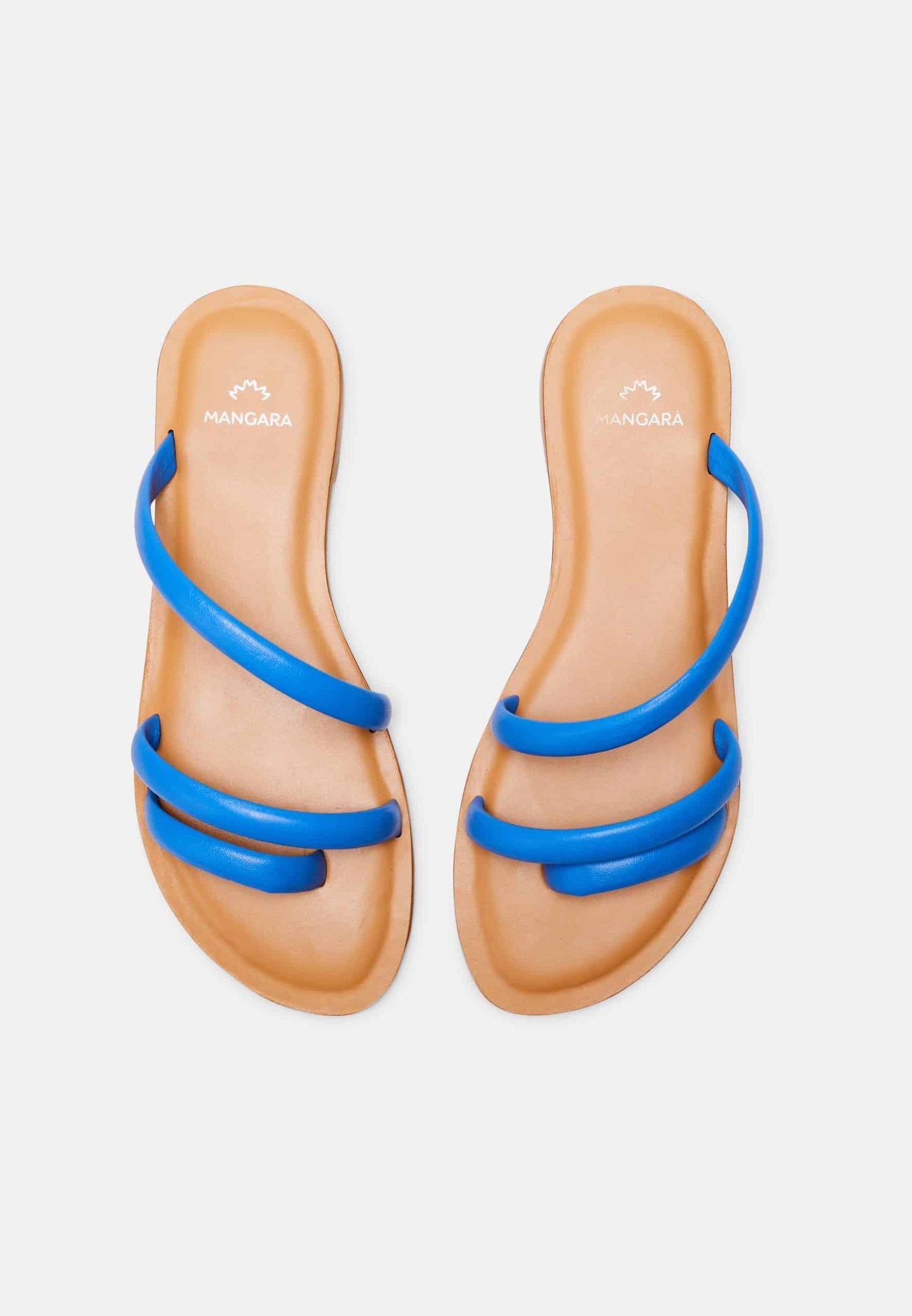 Leather Three-Strap Flat Sandals Minimalist Style