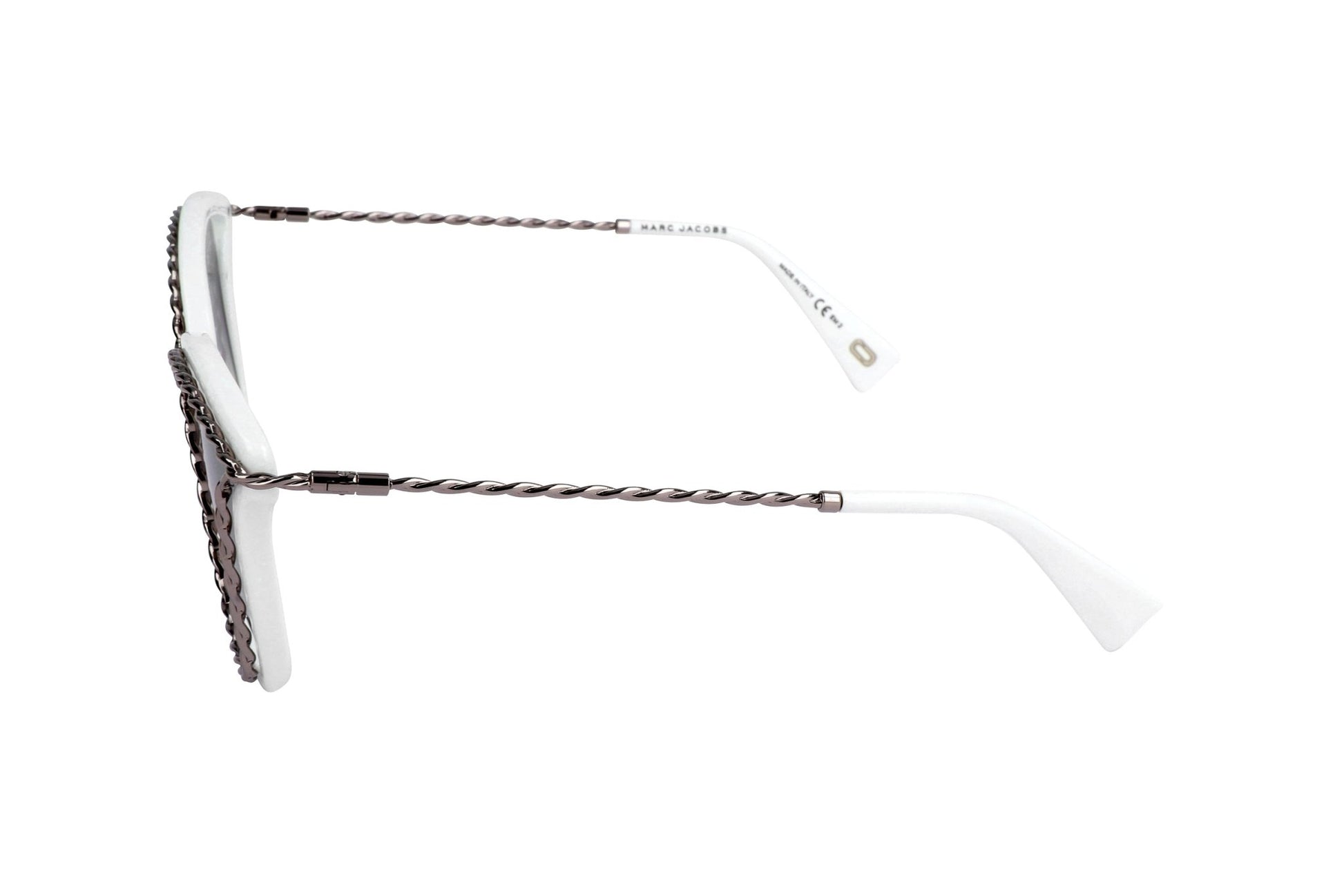 Marc Jacobs White Sunglasses - Designer Women's Italian Metal Eyewear - Style Queenz