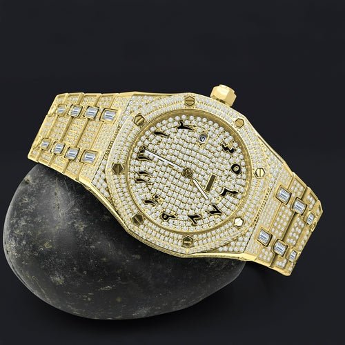 Maverick Steel Watch with CZ Stones - Luxury Designer Timepiece - Style Queenz
