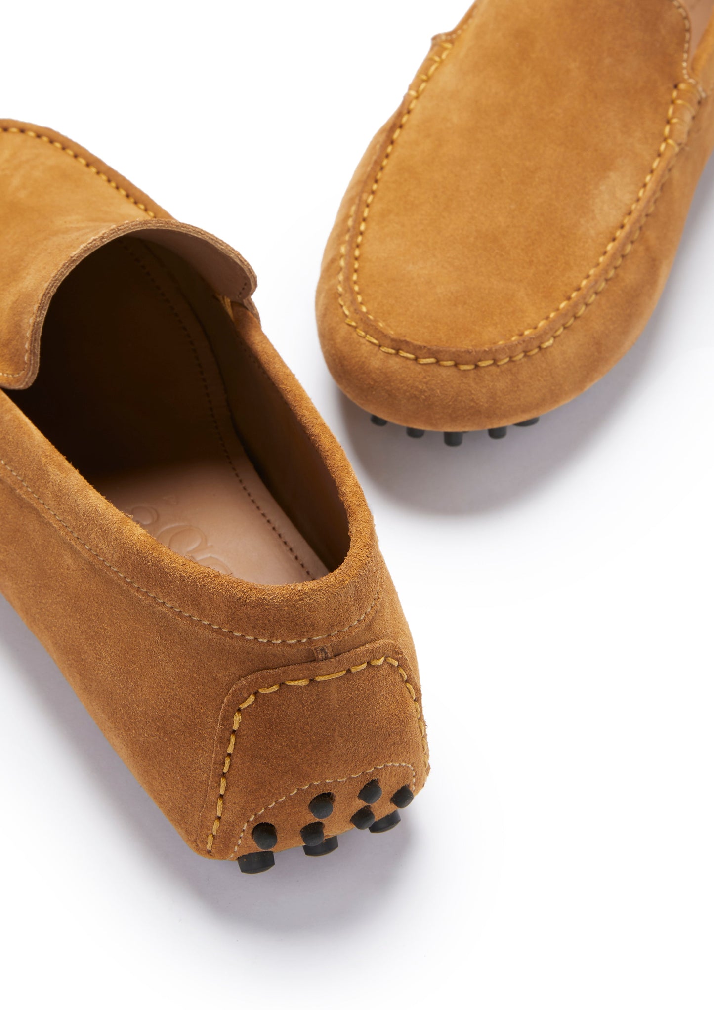 Men's Tobacco Suede Contemporary Driving Loafers