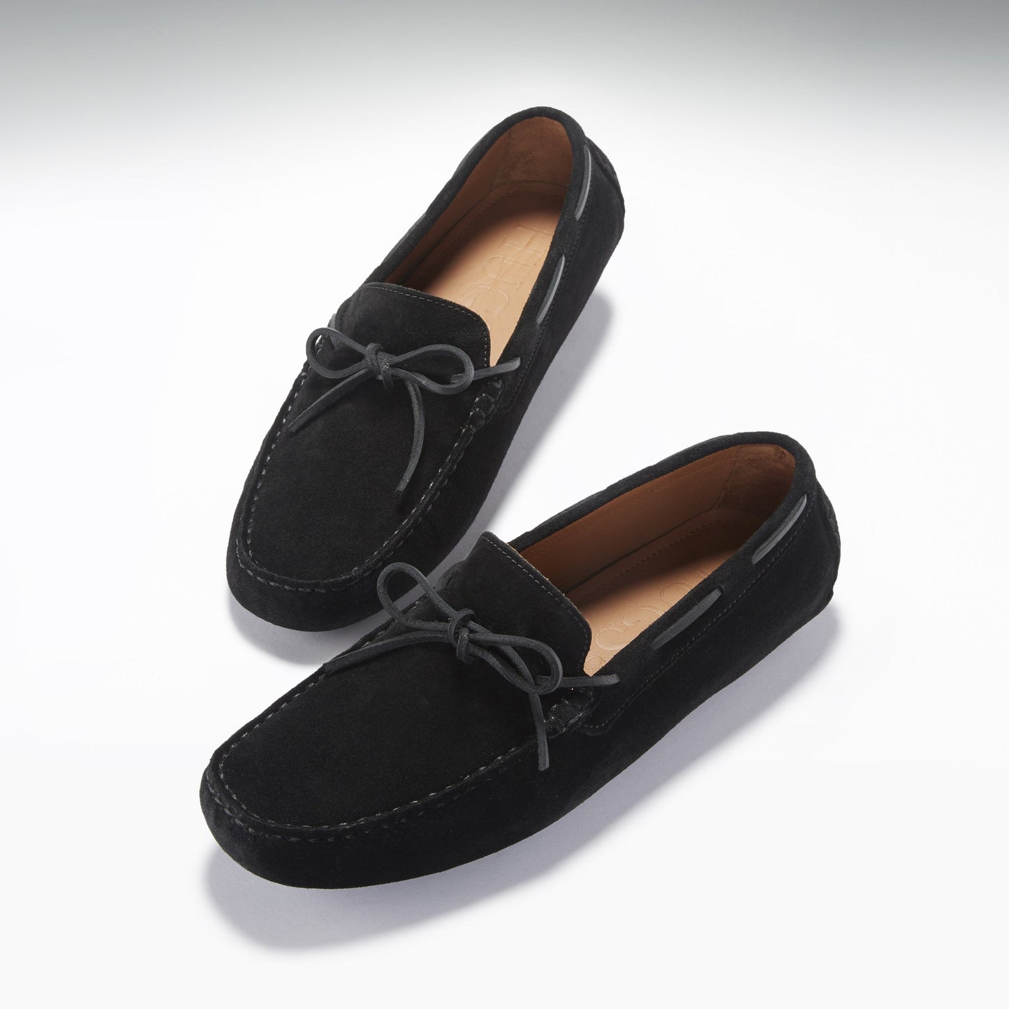 Men's Black Suede Laced Driving Loafers