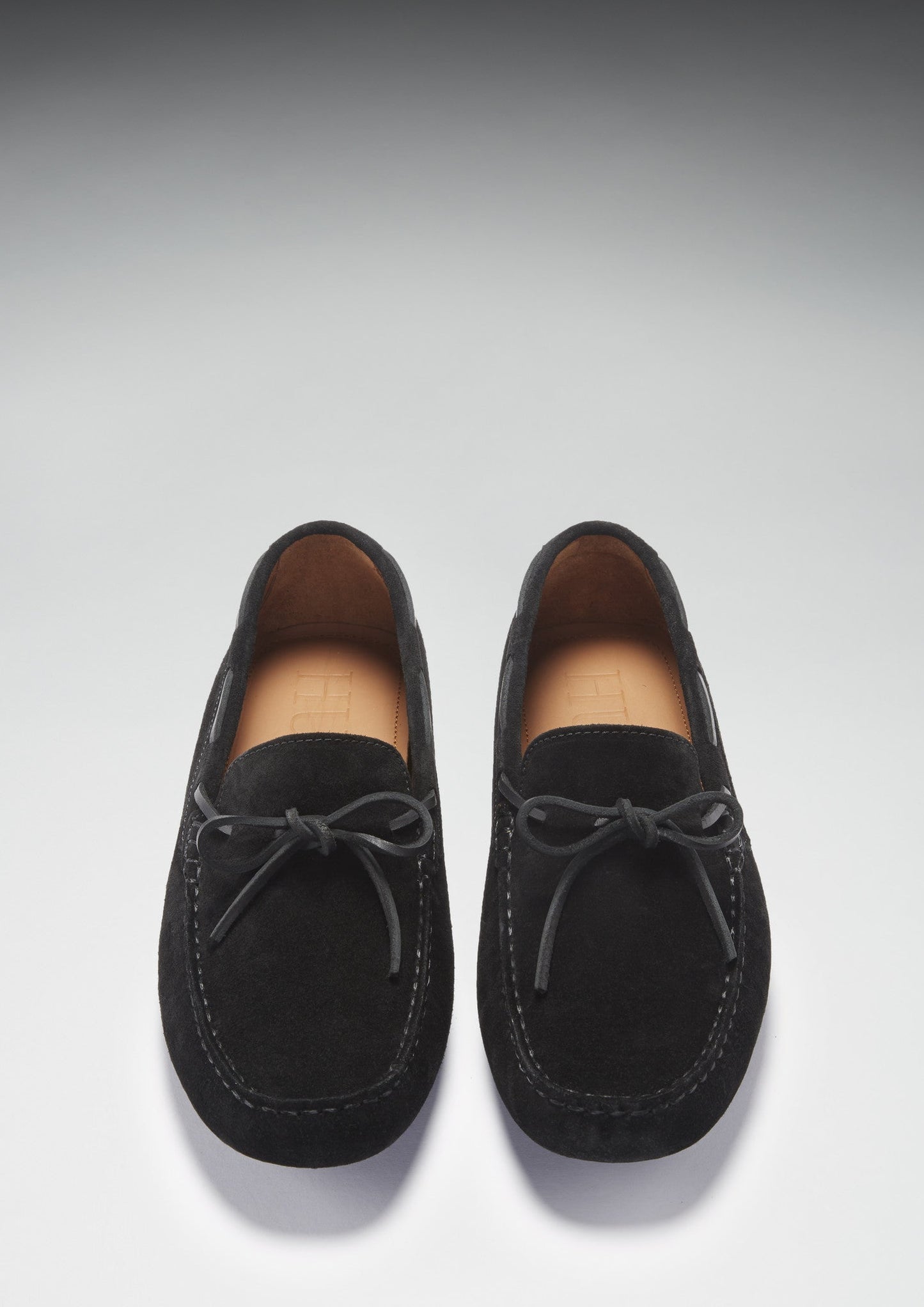 Men's Black Suede Laced Driving Loafers