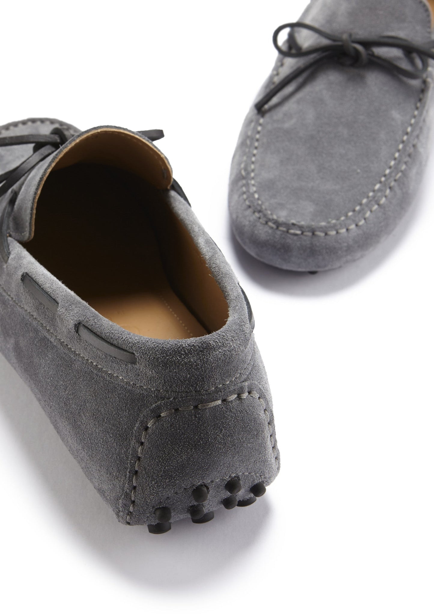 Men's Slate Grey Suede Laced Driving Loafers