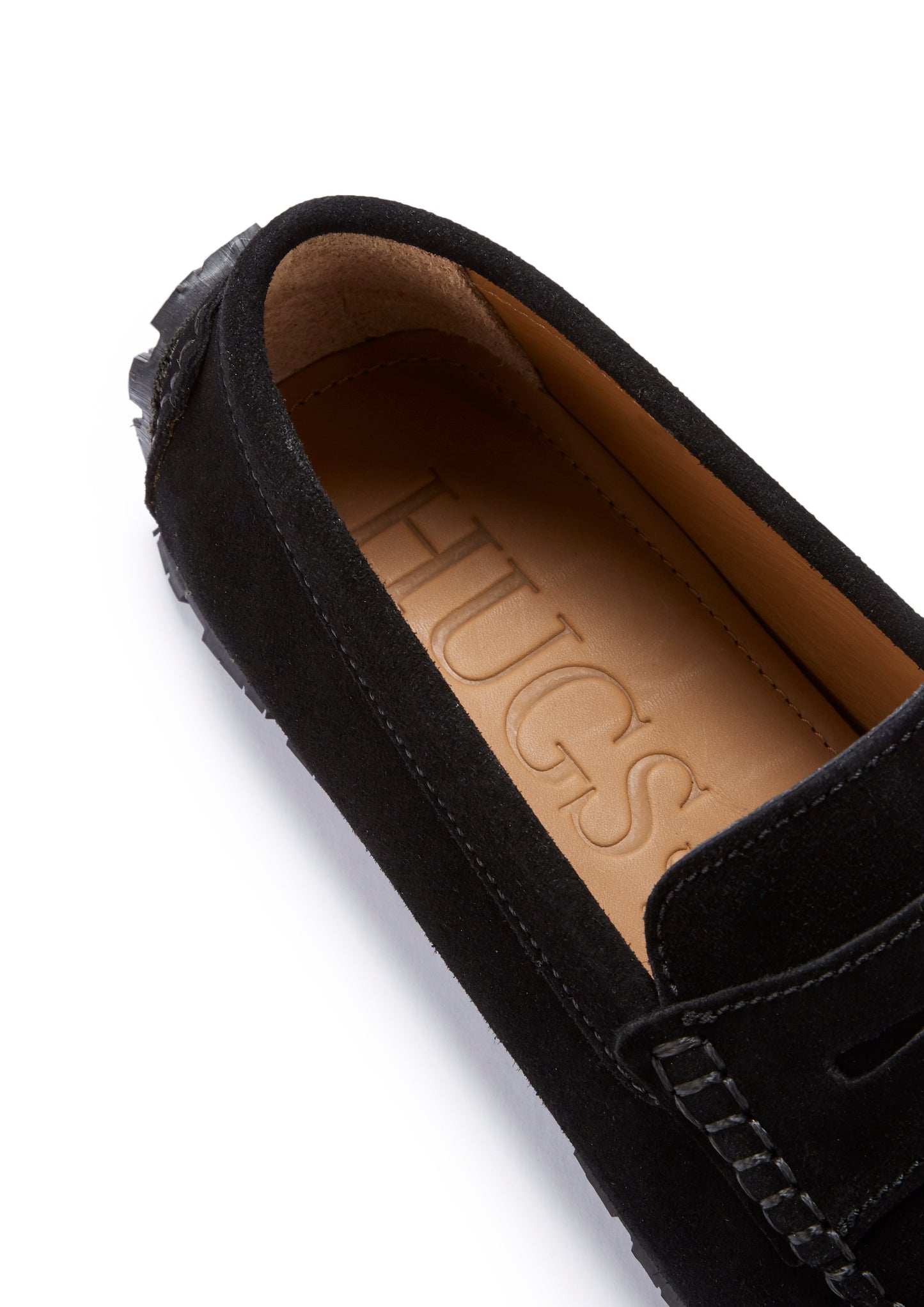 Men's Black Suede Eco Penny Driving Loafers