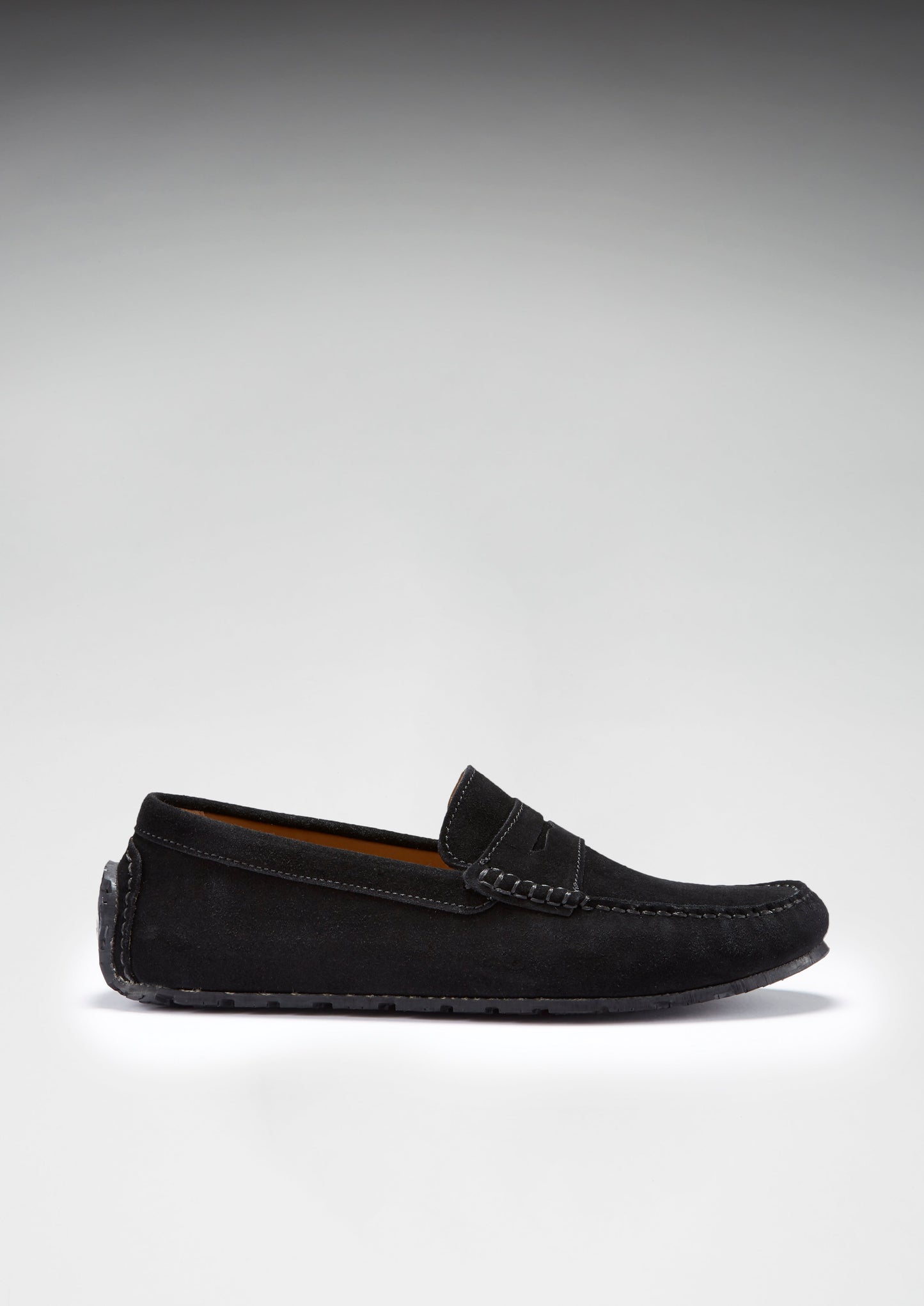 Men's Black Suede Eco Penny Driving Loafers