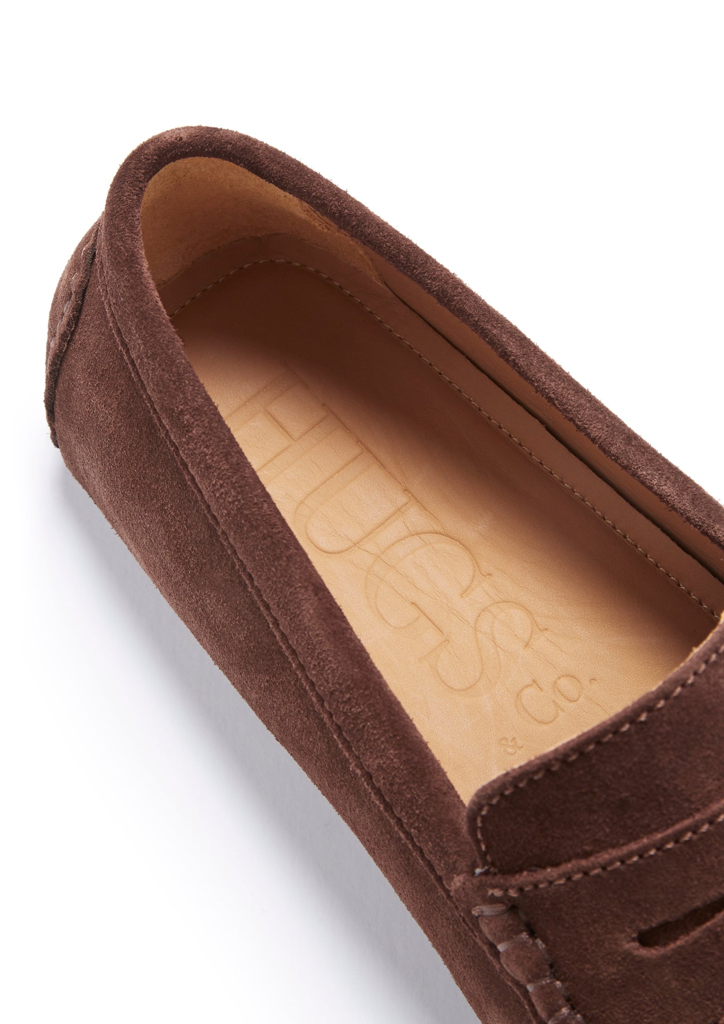 Men's Brown Suede Penny Driving Loafers