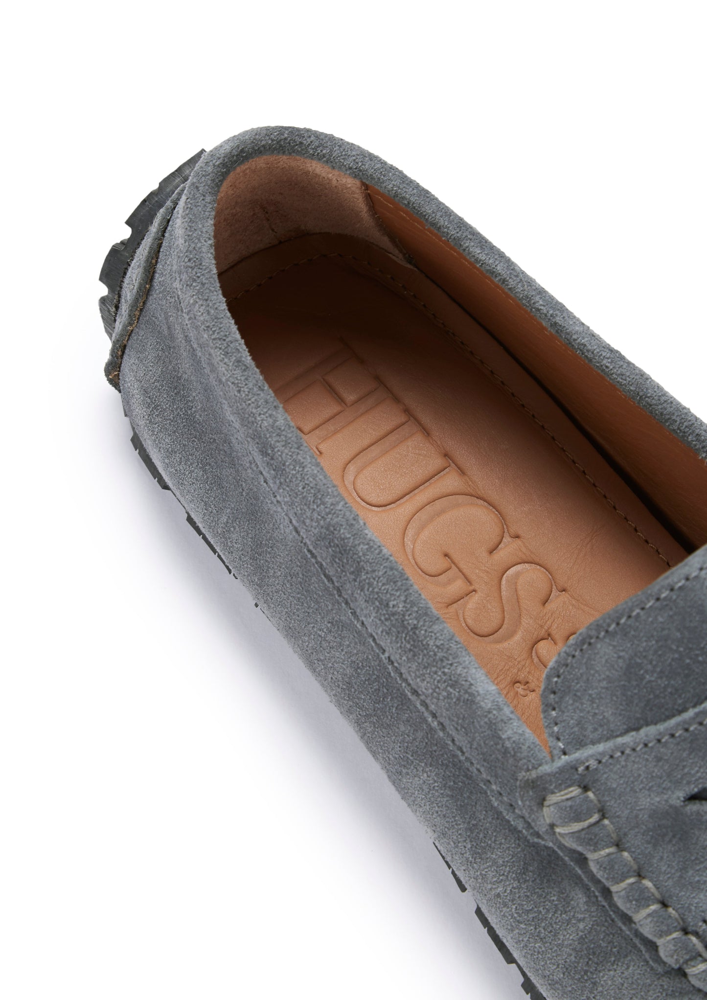 Men's Eco Slate Grey Suede Penny Driving Loafers
