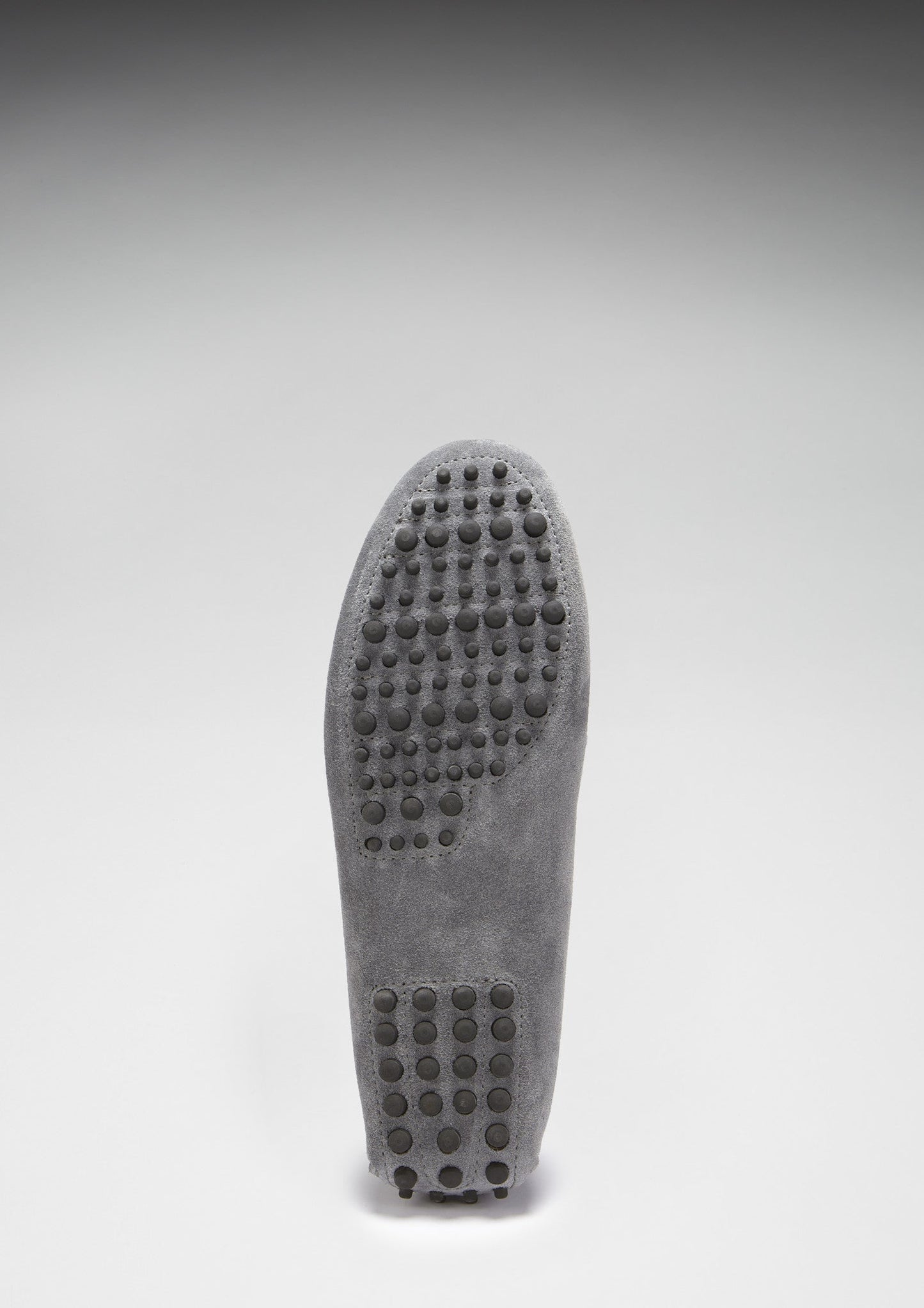 Slate Grey Suede Penny Driving Loafers - Men's