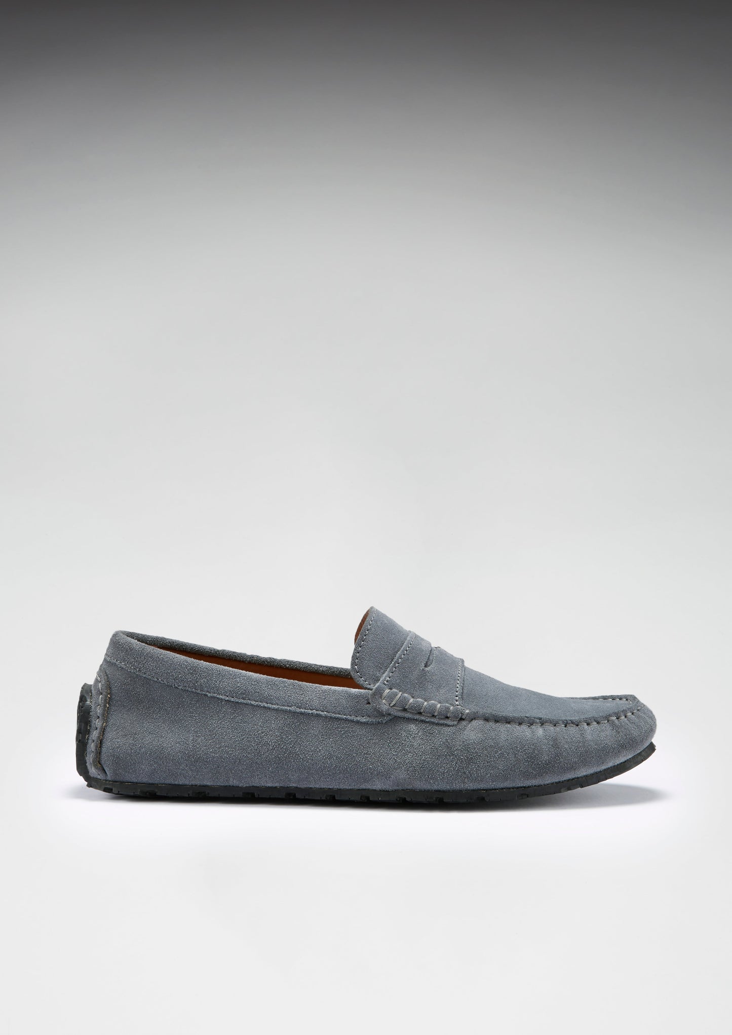 Men's Eco Slate Grey Suede Penny Driving Loafers