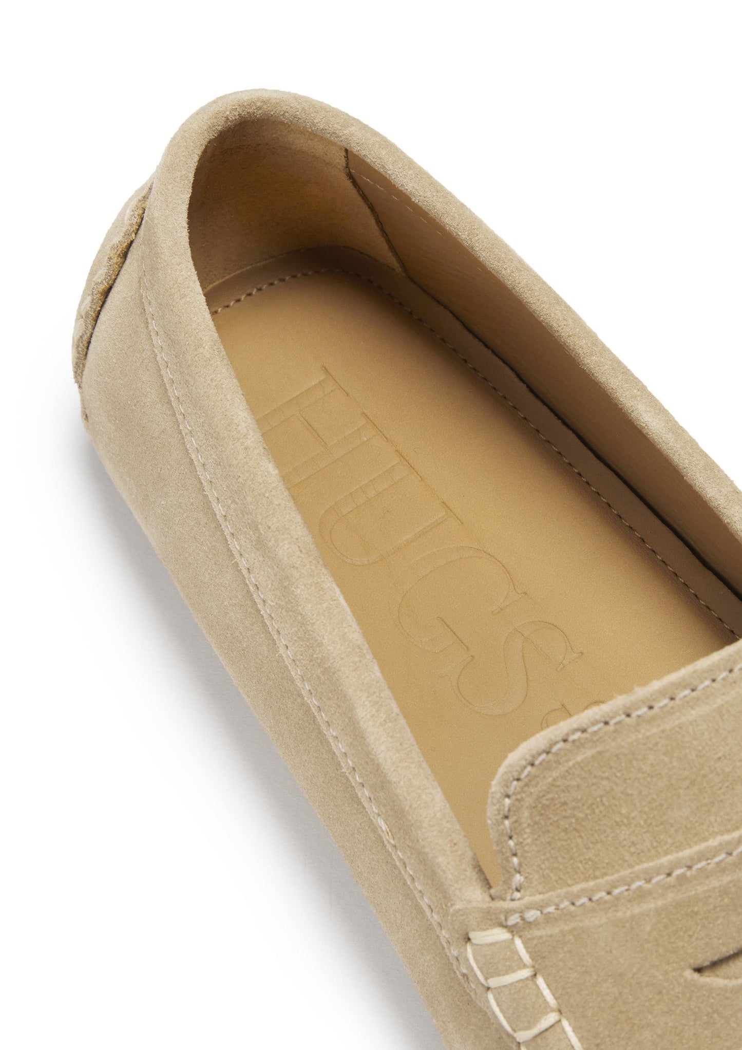 Taupe Suede Penny Driving Loafers - Men's