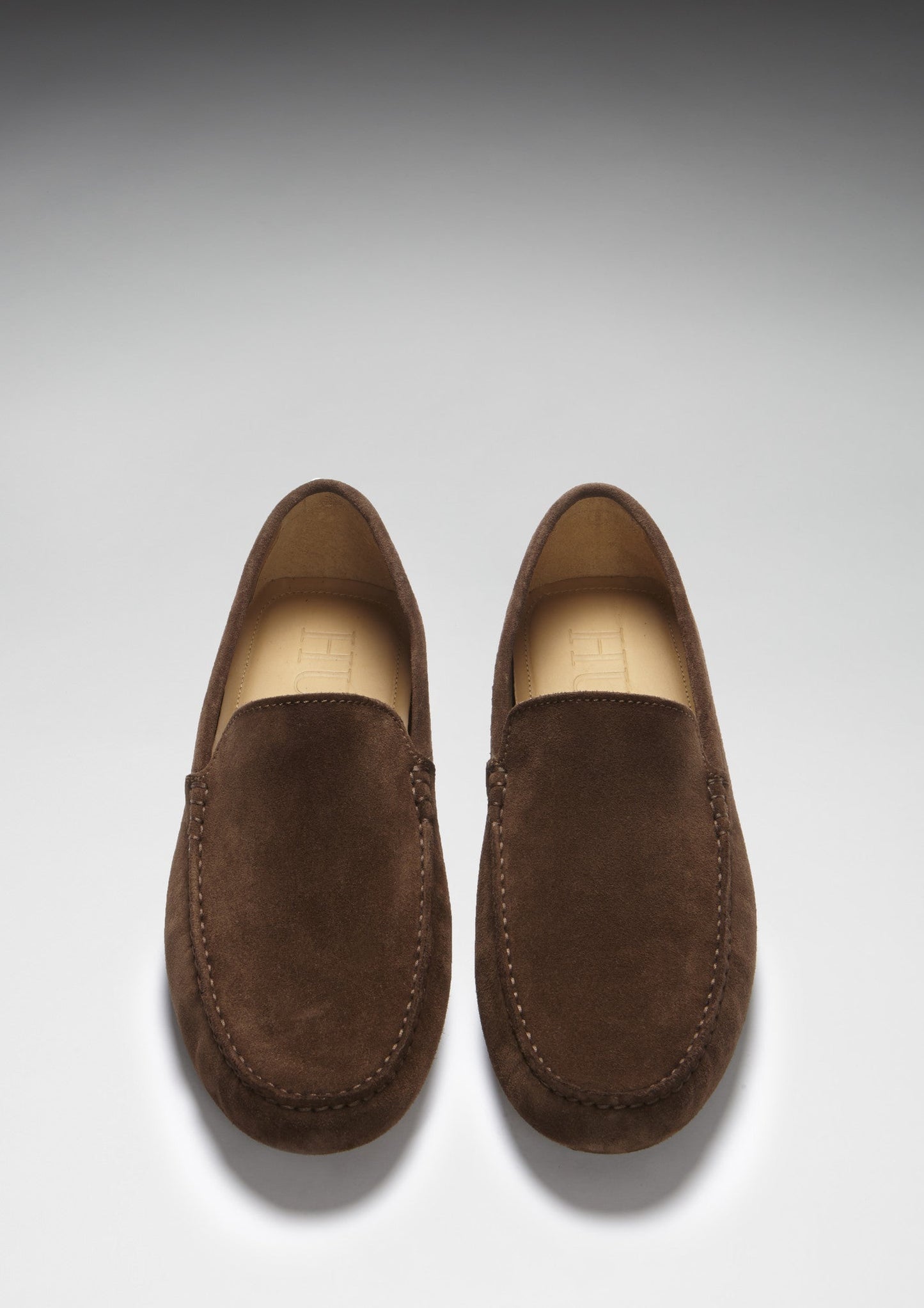 Brown Suede Driving Loafers - Italian Leather