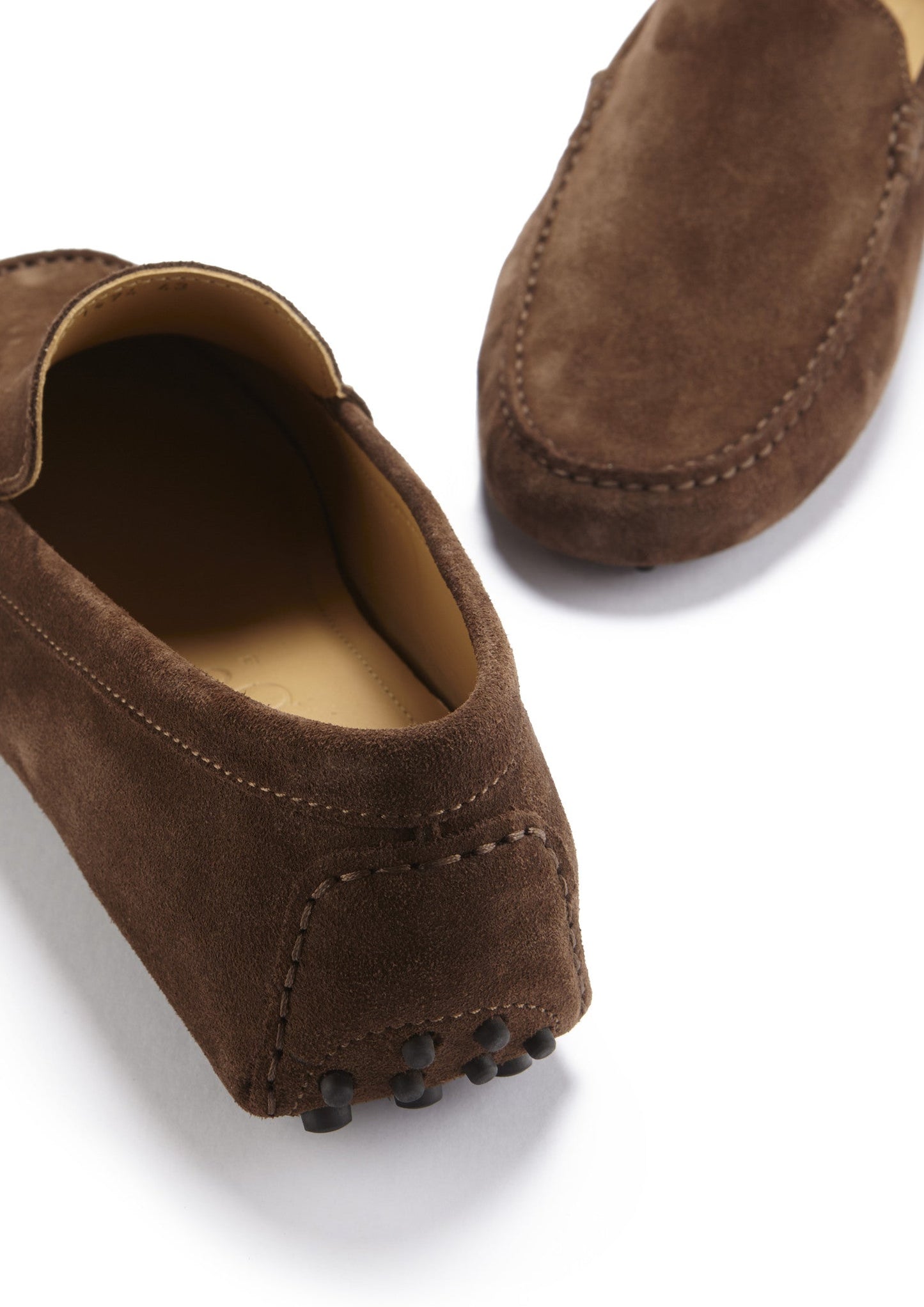 Brown Suede Driving Loafers - Italian Leather