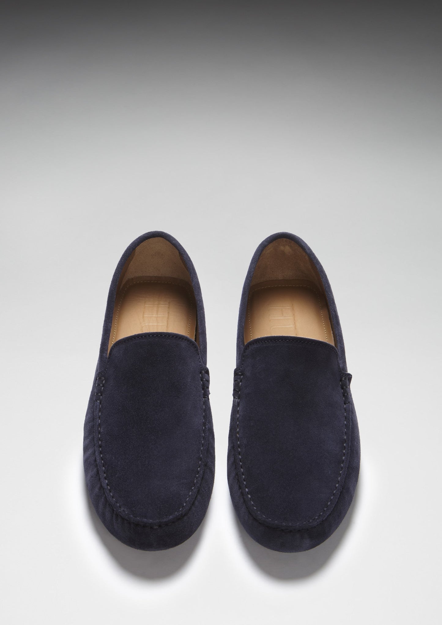 Men's Navy Blue Suede Contemporary Driving Loafers