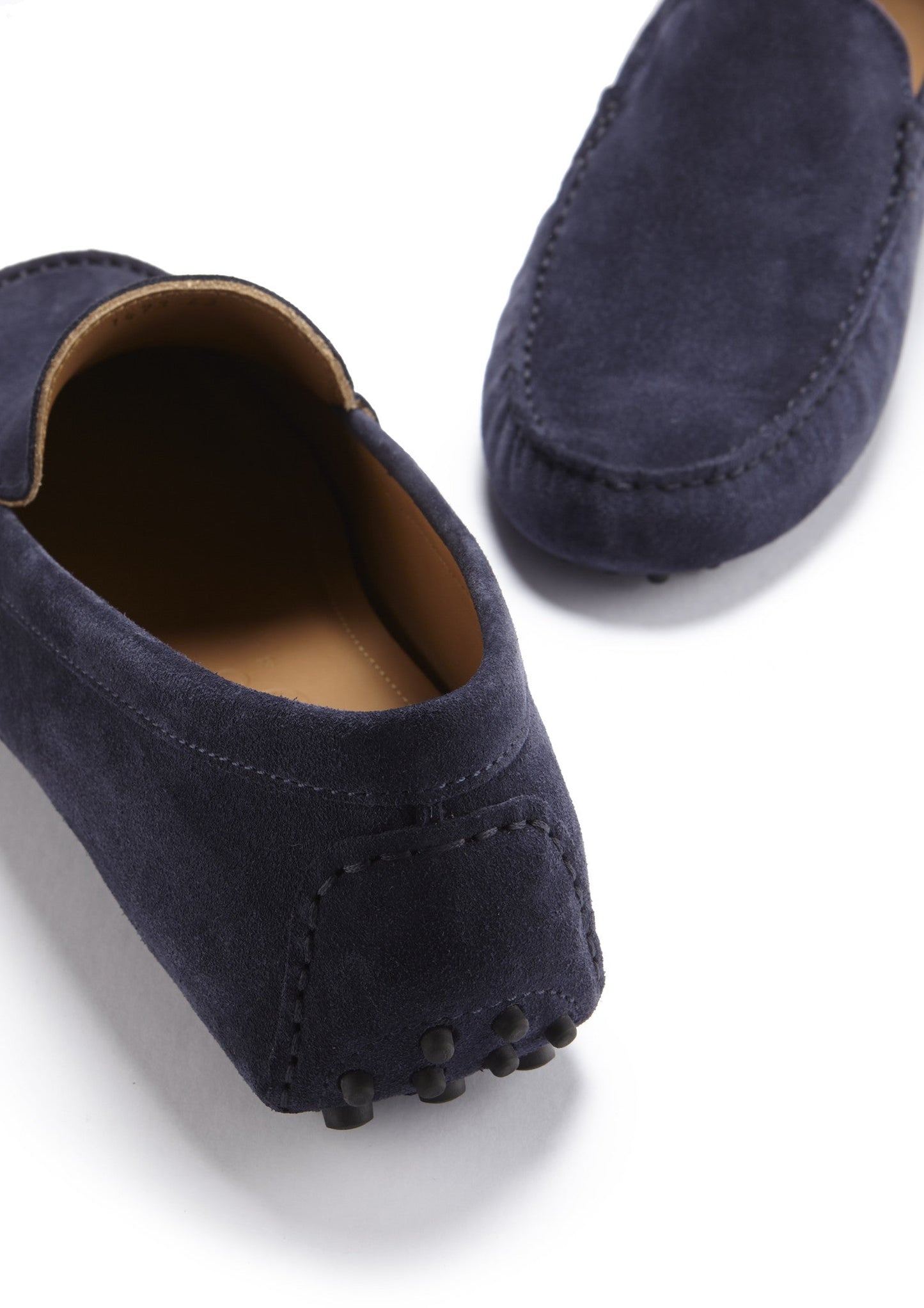 Men's Navy Blue Suede Contemporary Driving Loafers