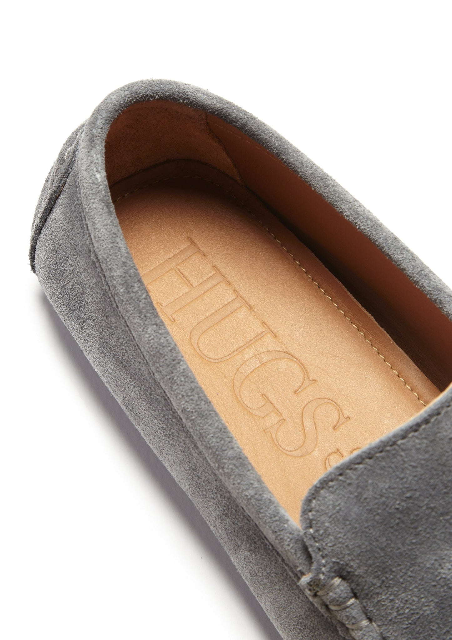 Slate Grey Suede Tasselled Driving Loafers