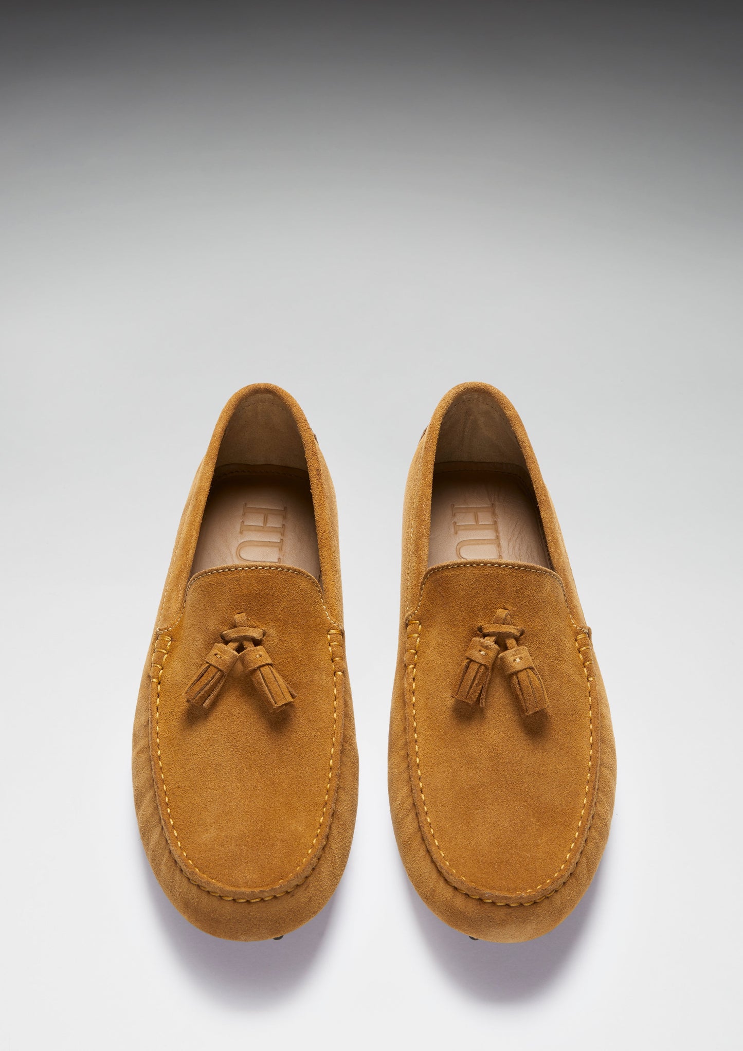 Men's Tobacco Suede Tasselled Driving Loafers