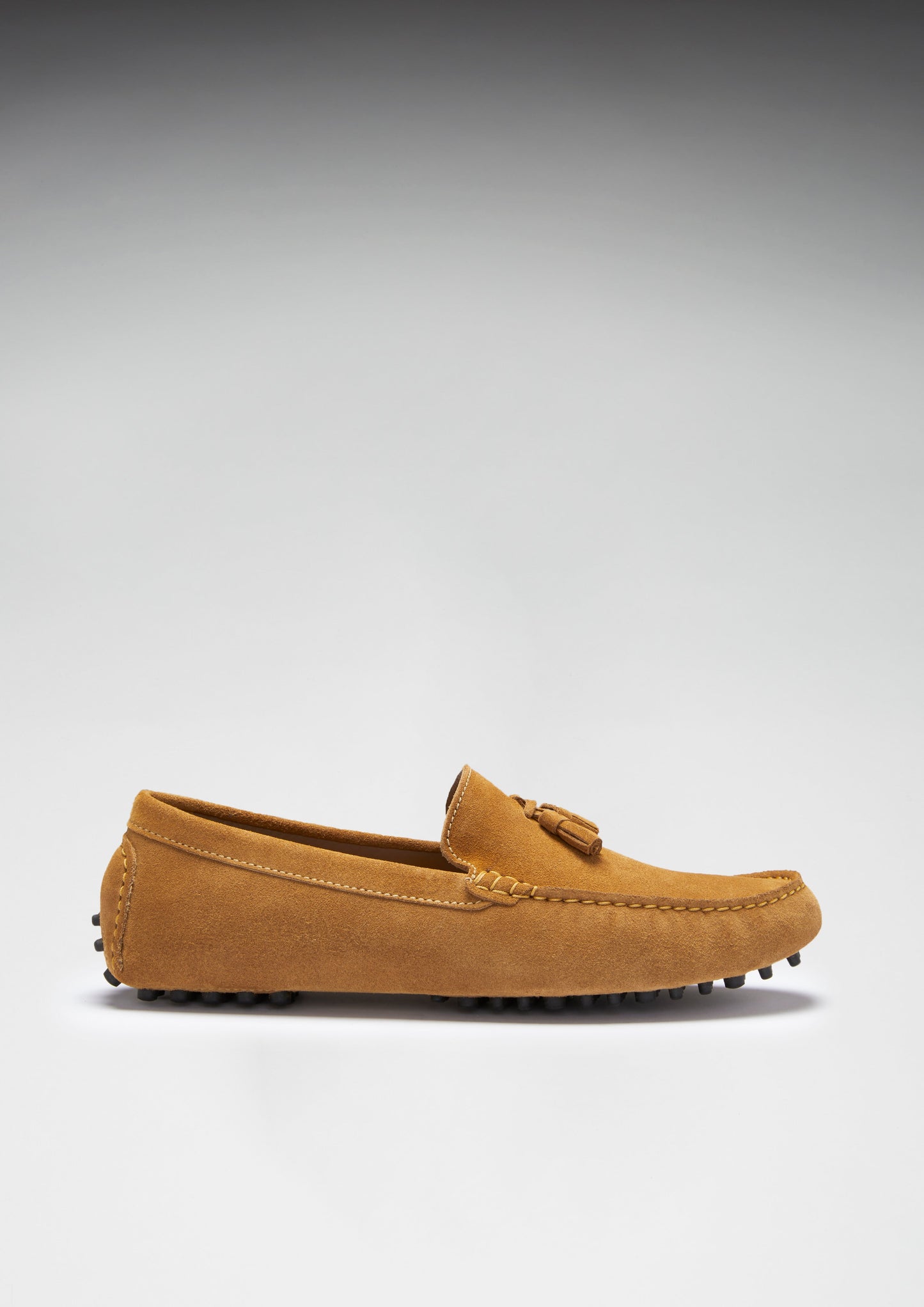 Men's Tobacco Suede Tasselled Driving Loafers