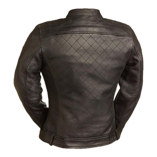 Merlin Diamond Women's Motorcycle Leather Jacket - 1.2mm Cowhide Protection - Style Queenz
