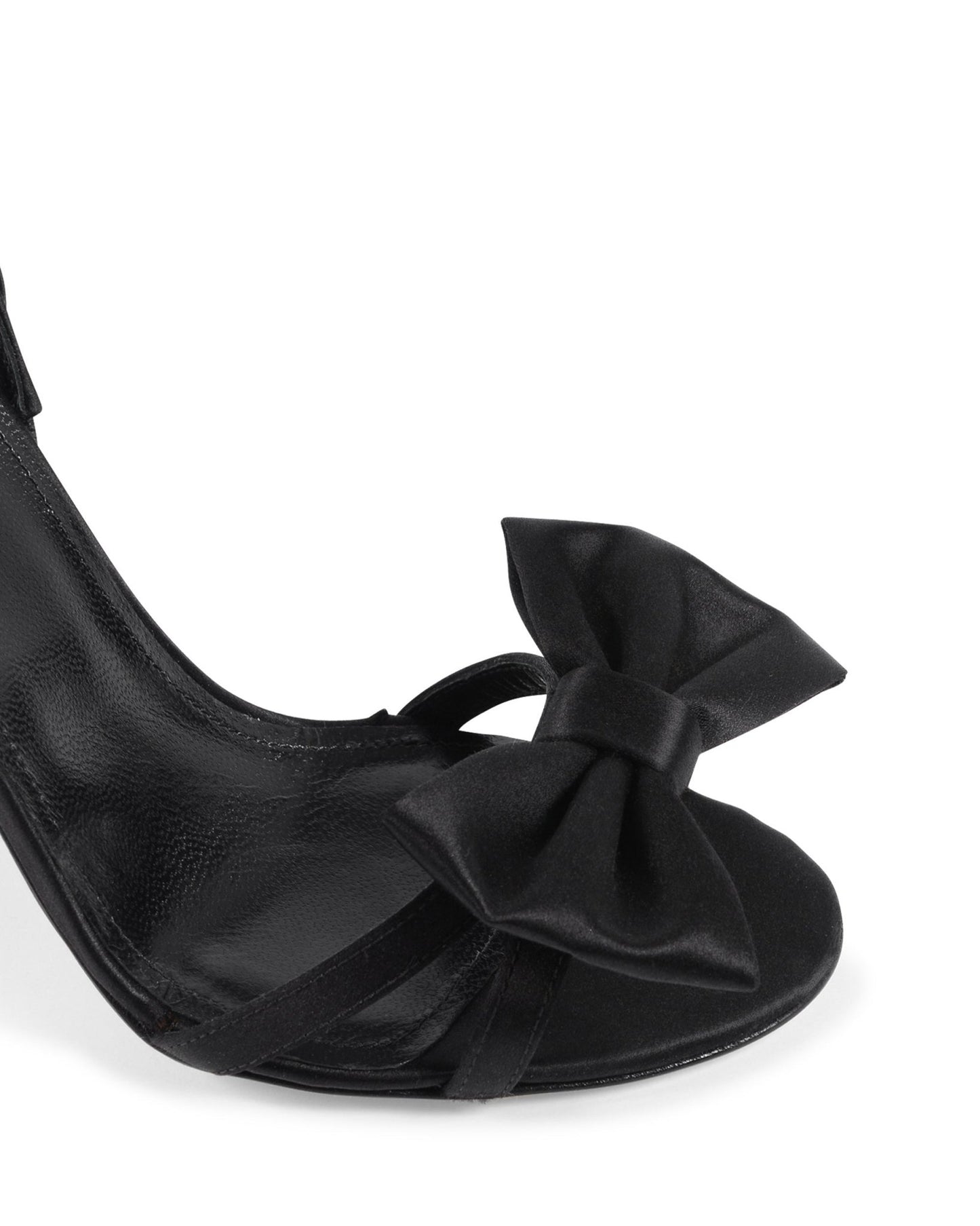Nancy Designer Satin Sandal Black - Italian High Heel Ankle Lace Sandals - Style Queenz