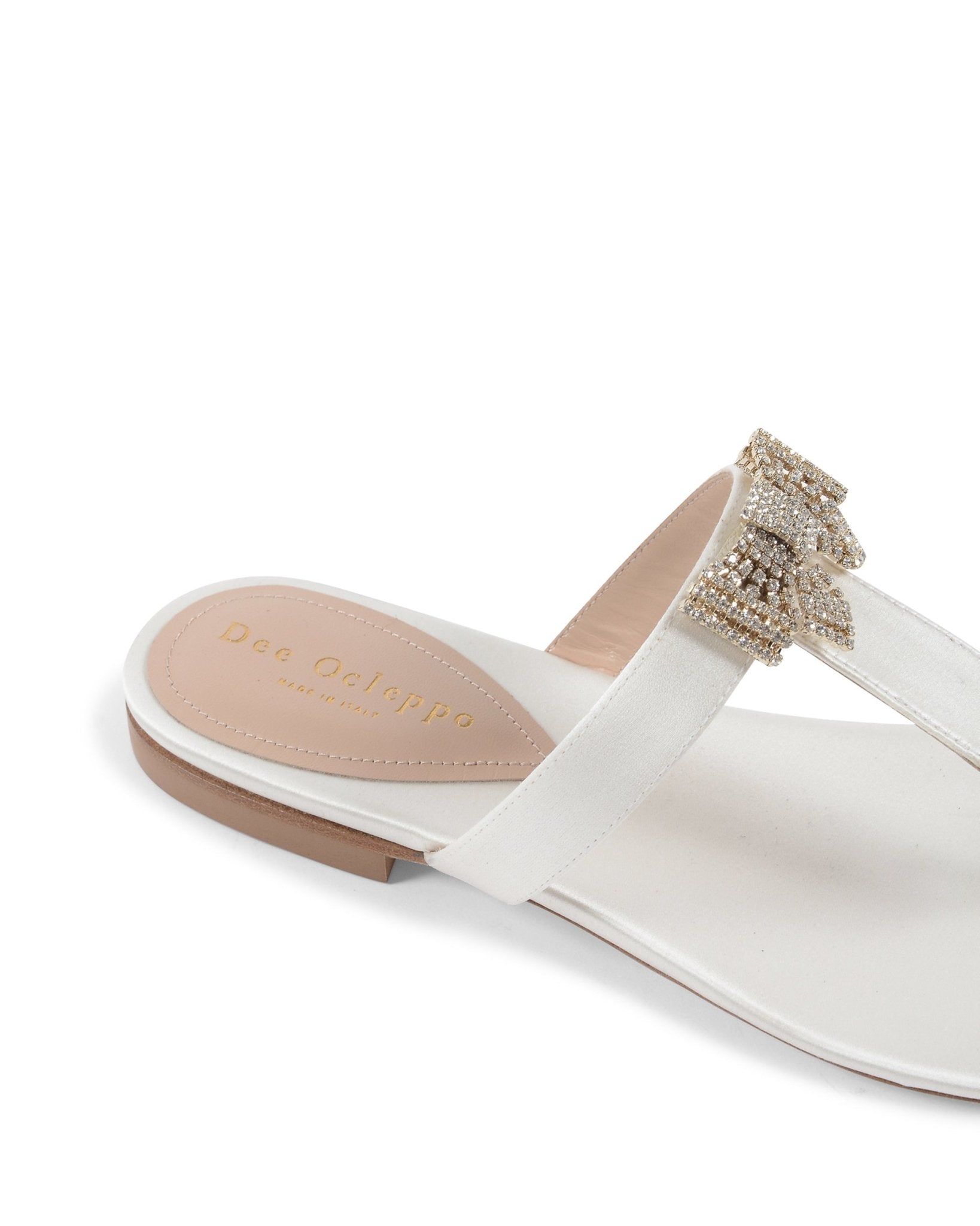 Nina Satin Ivory Sandals - Italian Swarovski Crystal Designer Footwear - Style Queenz