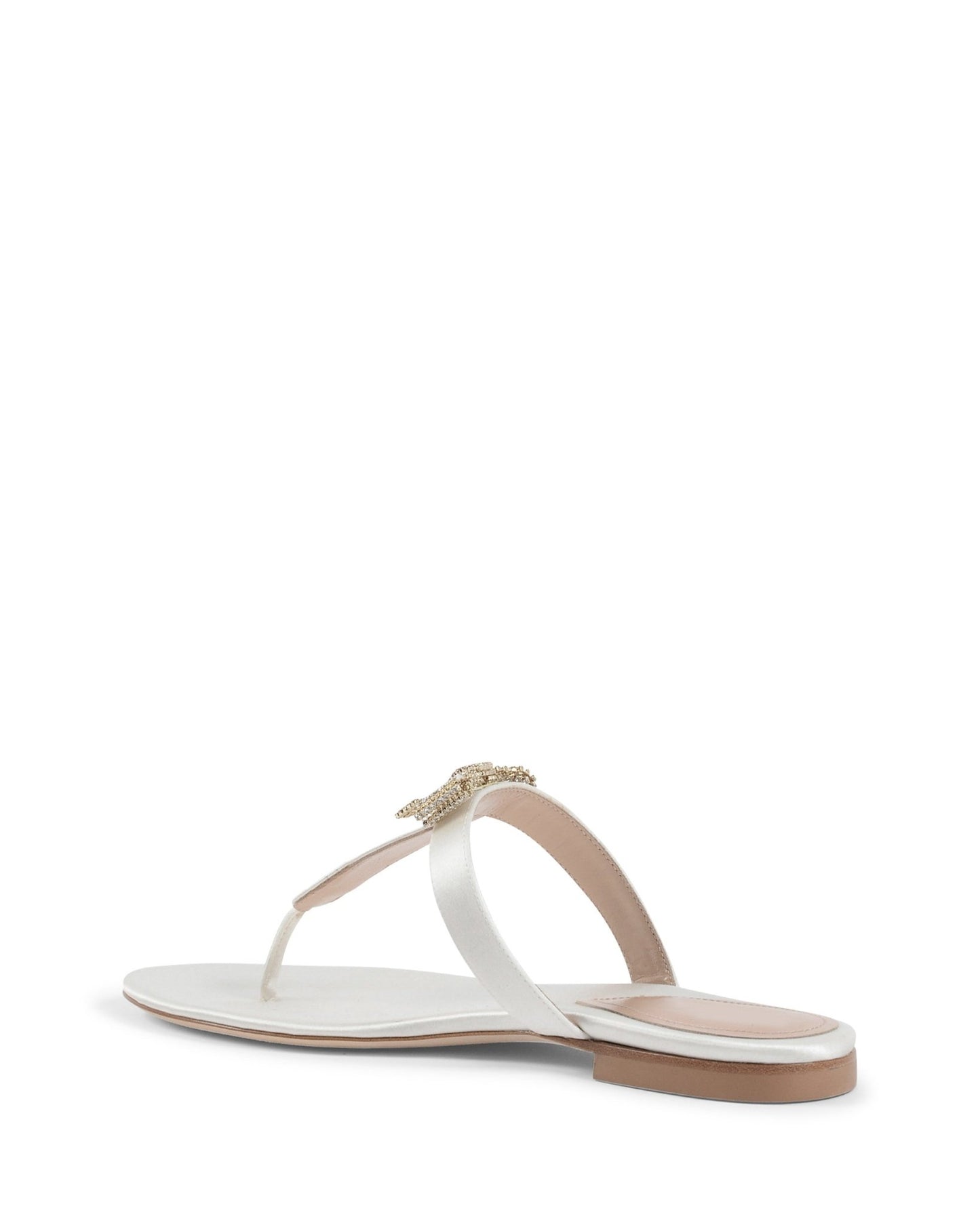 Nina Satin Ivory Sandals - Italian Swarovski Crystal Designer Footwear - Style Queenz