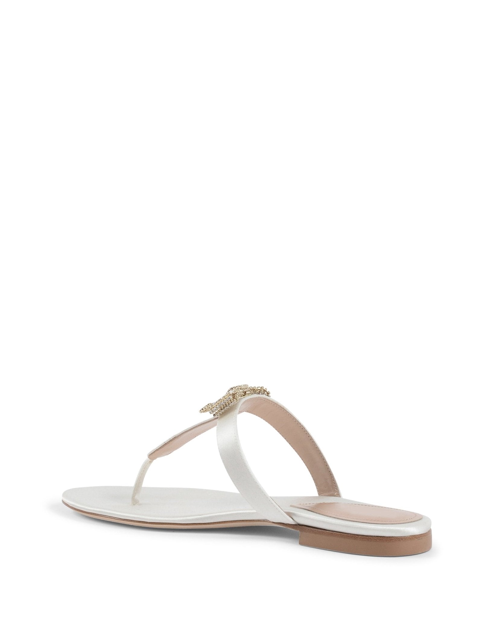 Nina Satin Ivory Sandals - Italian Swarovski Crystal Designer Footwear - Style Queenz